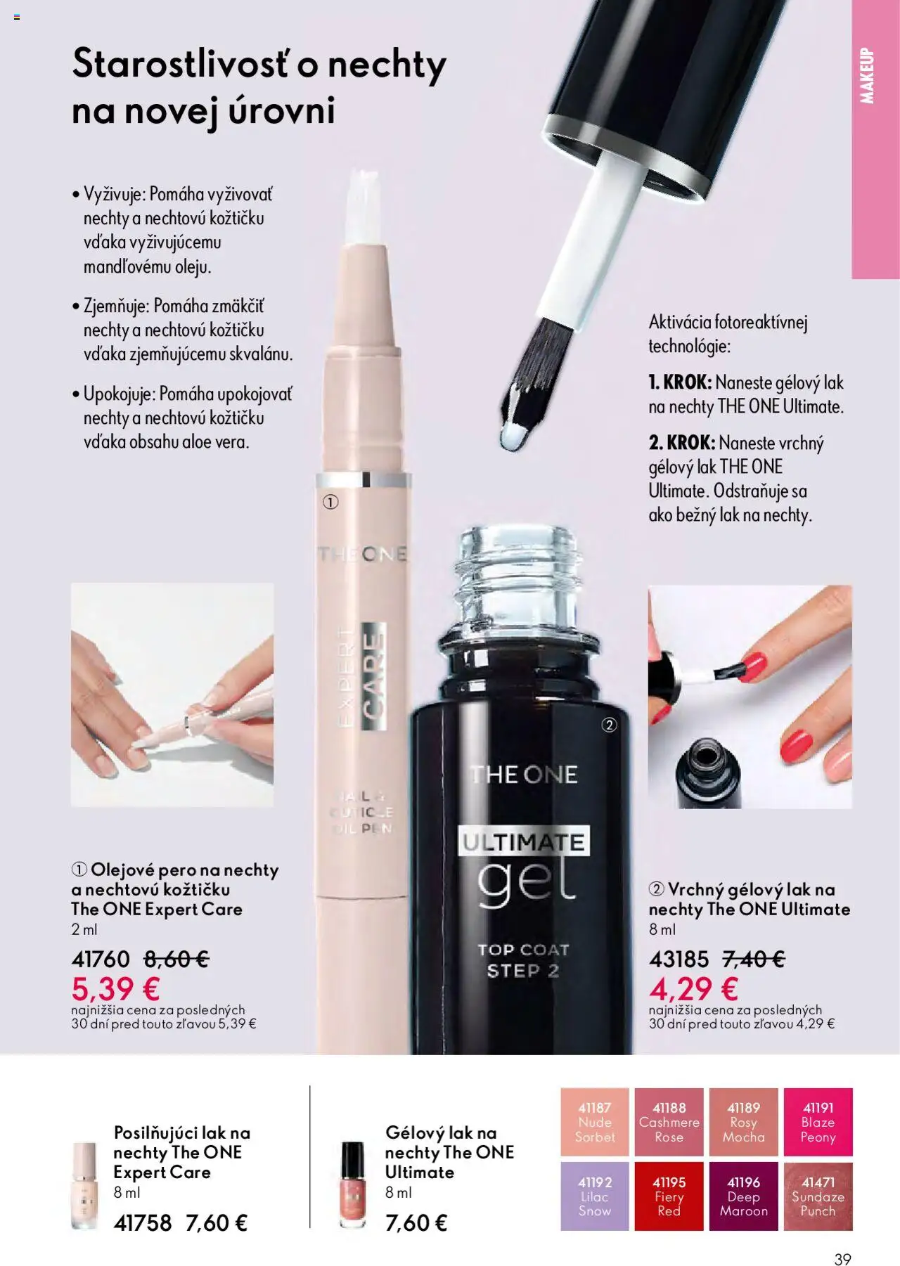 Nové Oriflame akcie – leták je platný od 22.10.2025 | Strana: 39 | Produkty: Sorbet, Pero