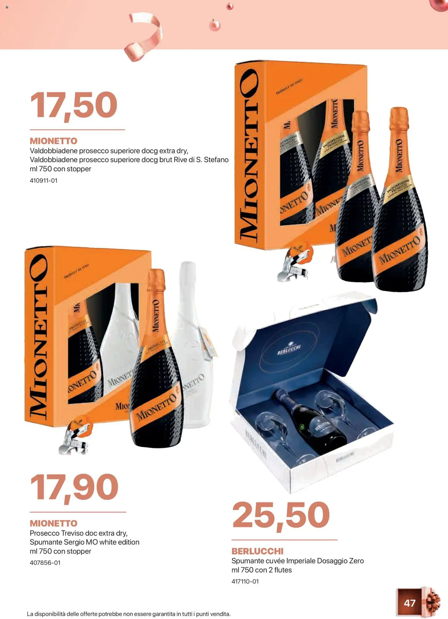 Volantino Sogegross del 05.11.2025 | Pagina: 47 | Prodotti: Prosecco, Spumante