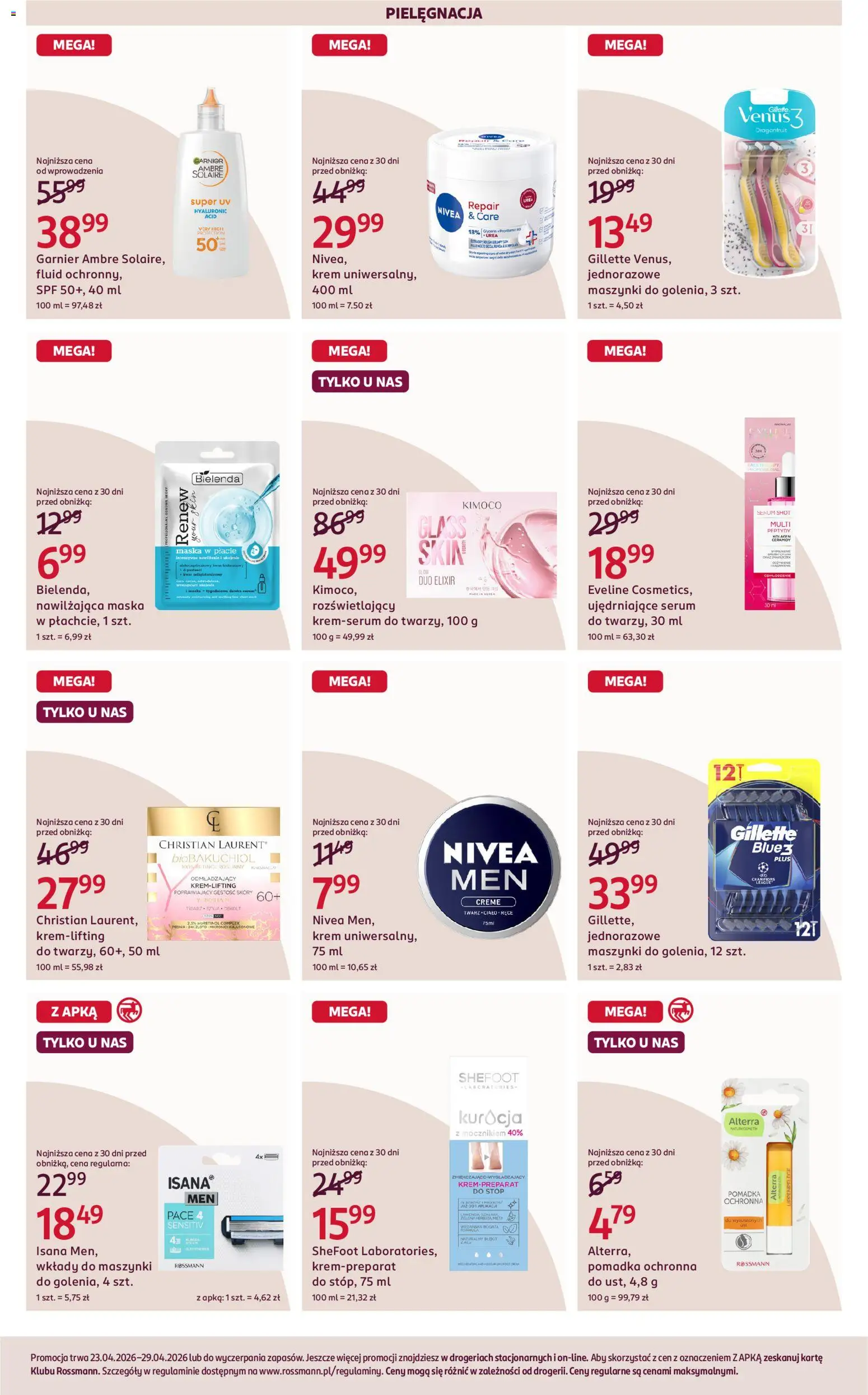 Rossmann gazetka od 23.04.2026 | Strona: 3 | Produkty: Mięta, Pomadka, Maska, Krem