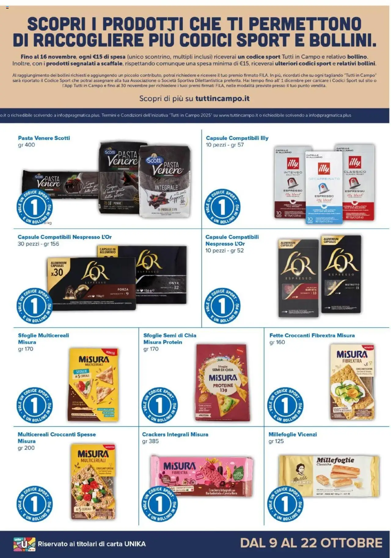 Volantino Oasi del 08.10.2025 | Pagina: 7 | Prodotti: Cereali, Crackers, Fusilli, Alluminio