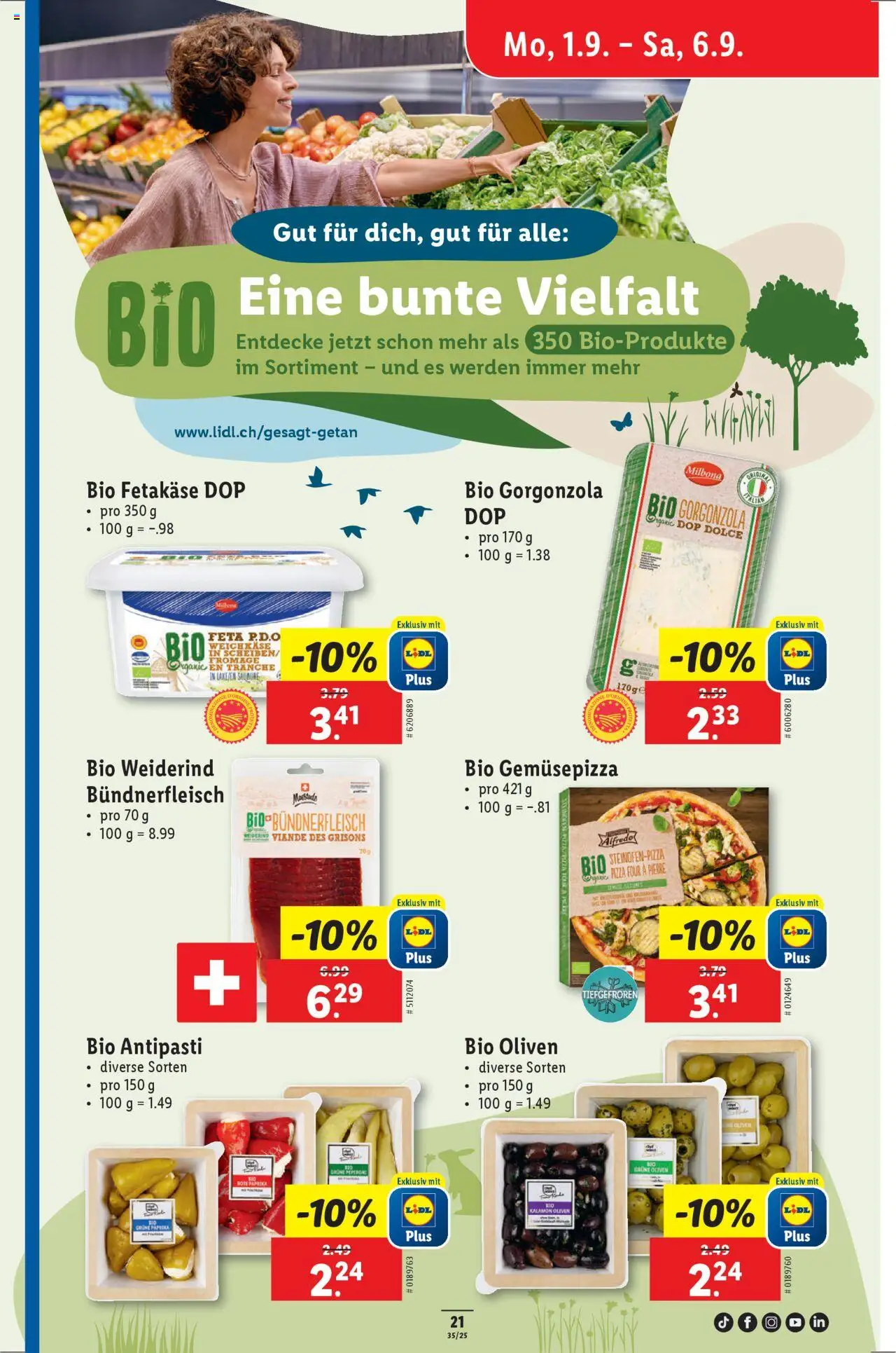 Lidl Aktionen ab 28.08.2025 | Seite: 23 | Produkte: Feta, Pizza