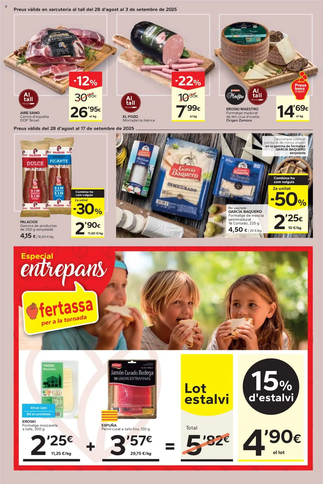 Caprabo - Ofertasses per a la tornada │ válido desde el 28.08.2025 | Página: 8 | Productos: Jamón