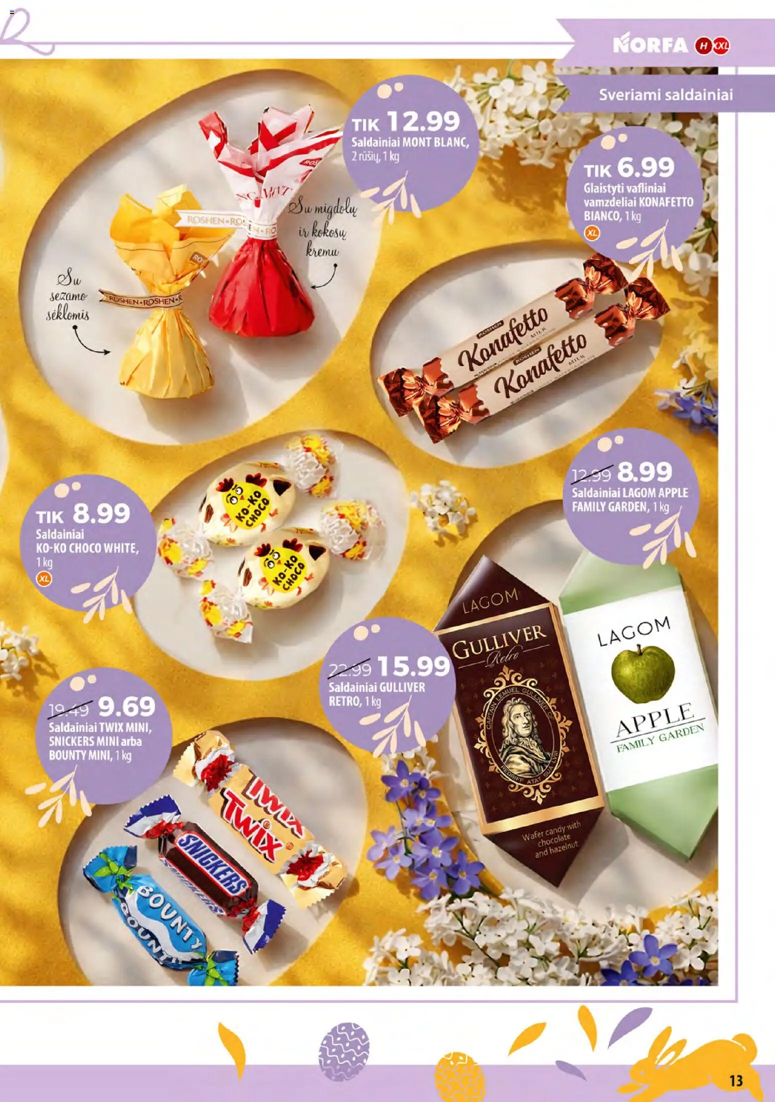 NORFA akcijos nuo 24.03.2026 | Puslapis: 13 | Prekių: Saldainiai