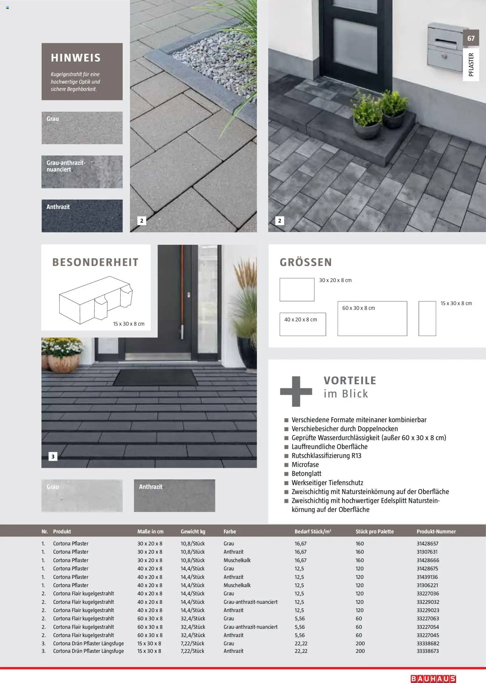 Bauhaus Gartenbaumaterialien gültig ab 01.04.2026 | Seite: 67 | Produkte: Gewicht