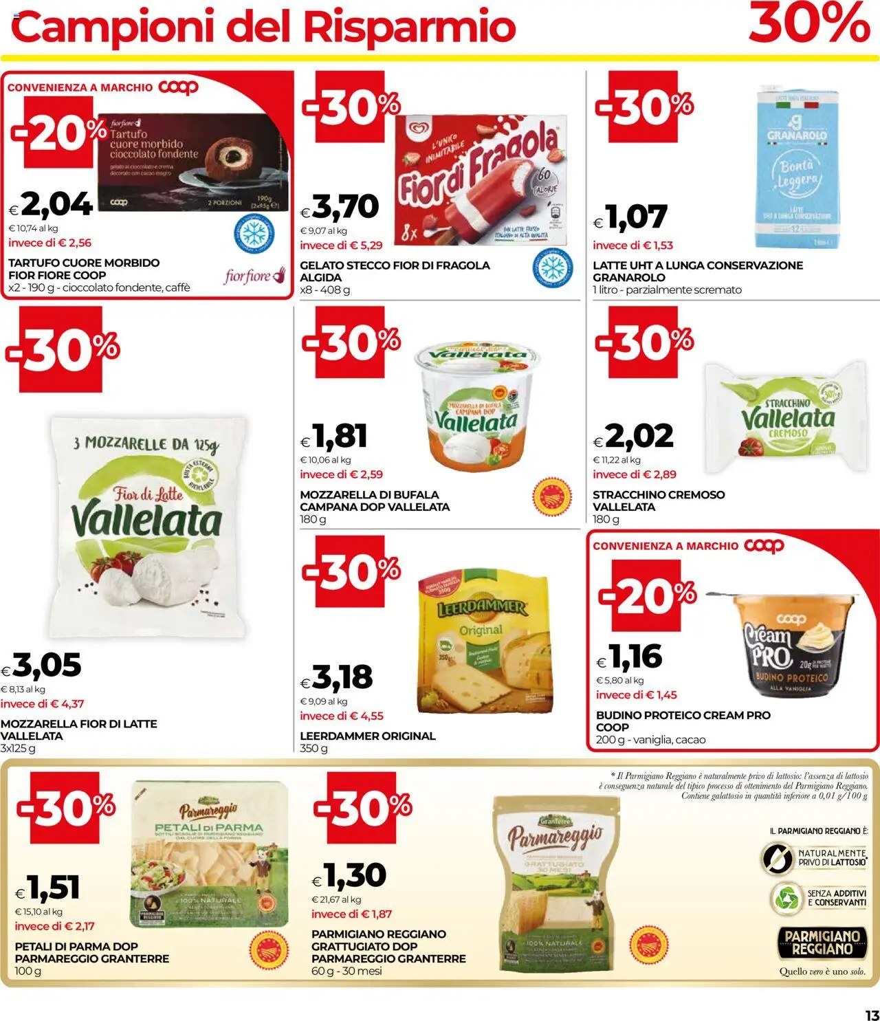 Volantino COOP del 14.08.2025 | Pagina: 13 | Prodotti: Caffè, Gelato, Stracchino, Budino