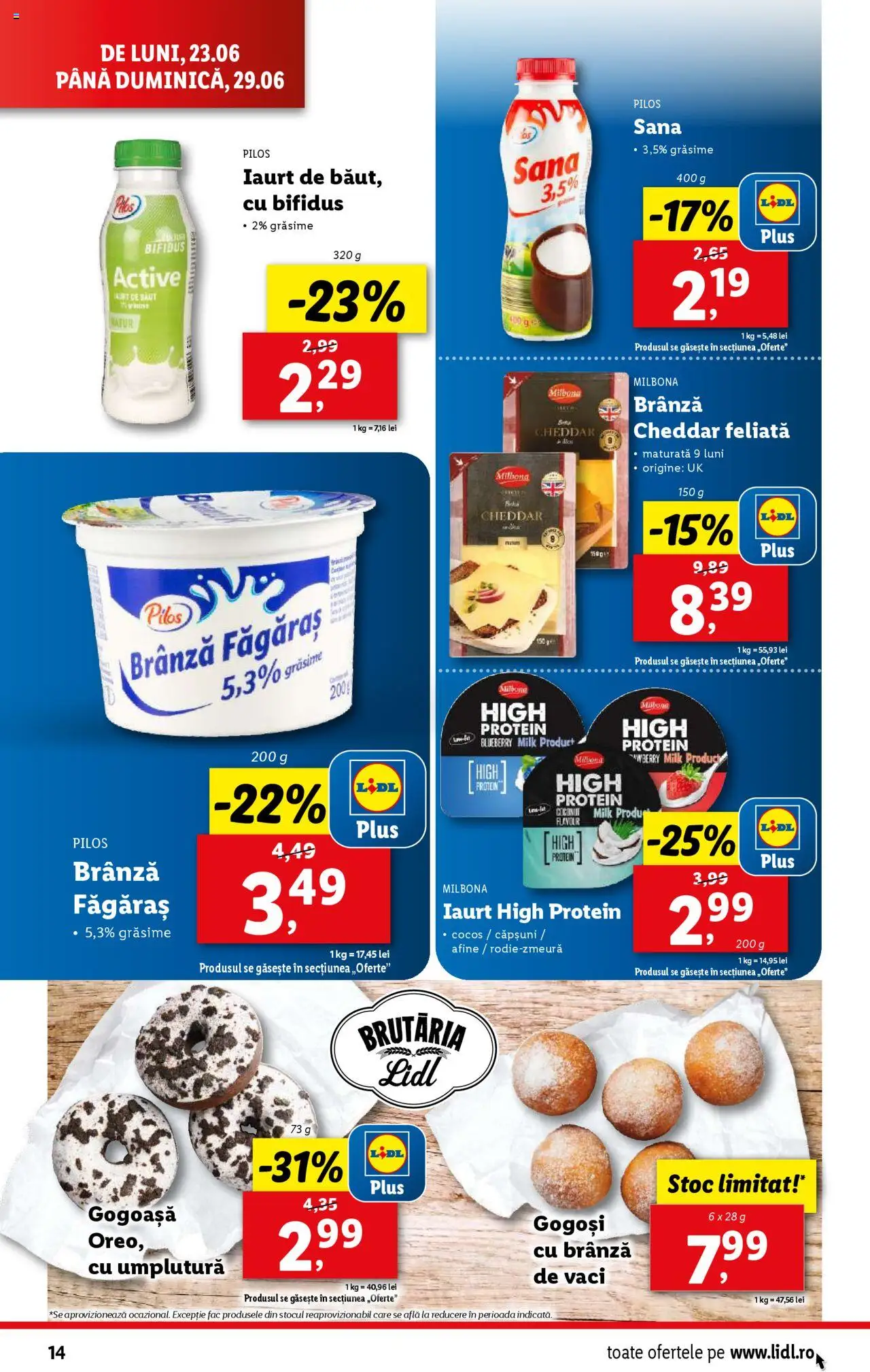 Catalog Lidl – valabil de la 23.06.2025 | Pagină: 14 | Produse: Divan, Brânză, Gogoși, Căpșuni