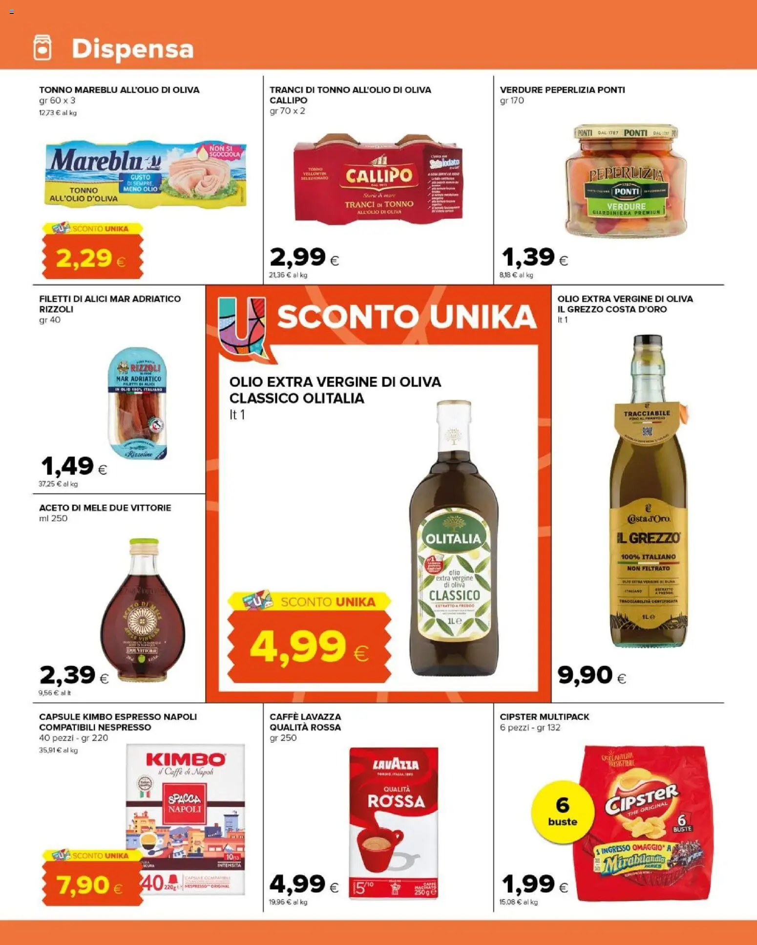 Volantino Tigre del 10.02.2026 | Pagina: 8 | Prodotti: Mele, Sale, Tonno, Alici