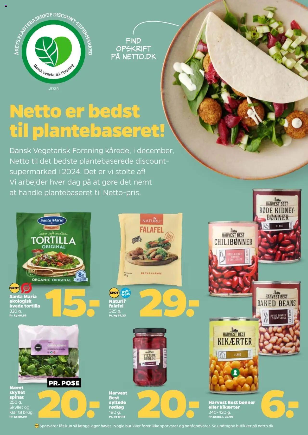Netto Tilbudsavis gyldig fra 09.08.2025 | Side: 17 | Produkter: Kikærter, Bønner, Spinat, Hvide Bønner