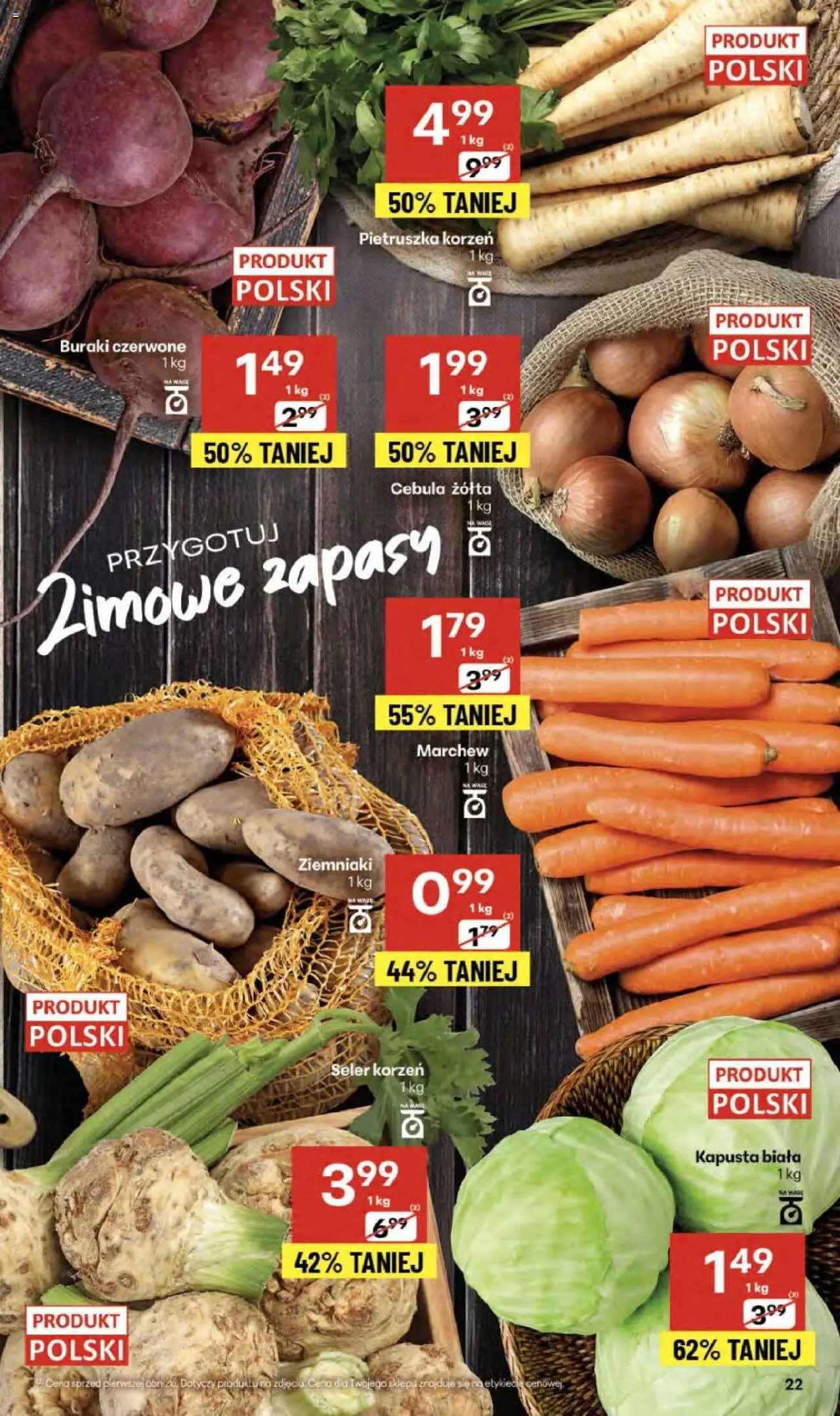 Delikatesy Centrum Gazetka od 09.10.2025 | Strona: 22 | Produkty: Kapusta, Pietruszka, Kapusta biała, Ziemniaki
