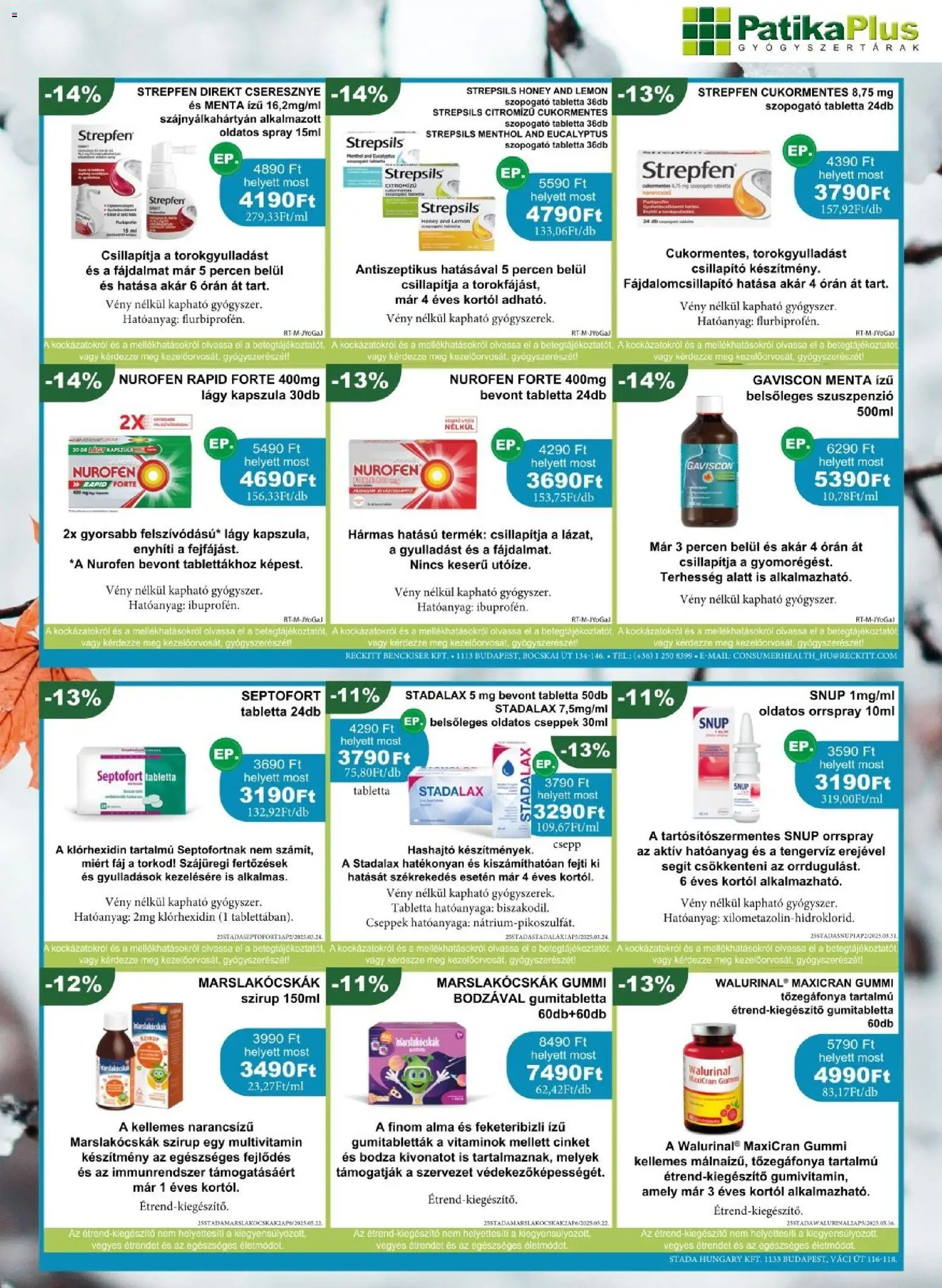 PatikaPlus akciós ujság - amely érvényes a következő dátumtól: 01.11.2025 | Oldal: 5 | Termékek: Cseresznye, Alma, Multivitamin