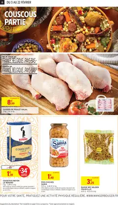 Intermarché - Prévisualisation de COUSCOUS MOYEN LE RENARD, 1 kg valide à partir de 03.02.2026 | Page: 10 | Produits: Cuisses de poulet, Pois chiches, Couscous, Pois
