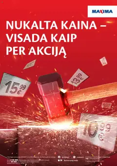 MAXIMA leidinių peržiūra, galiojančių nuo 08.07.2025