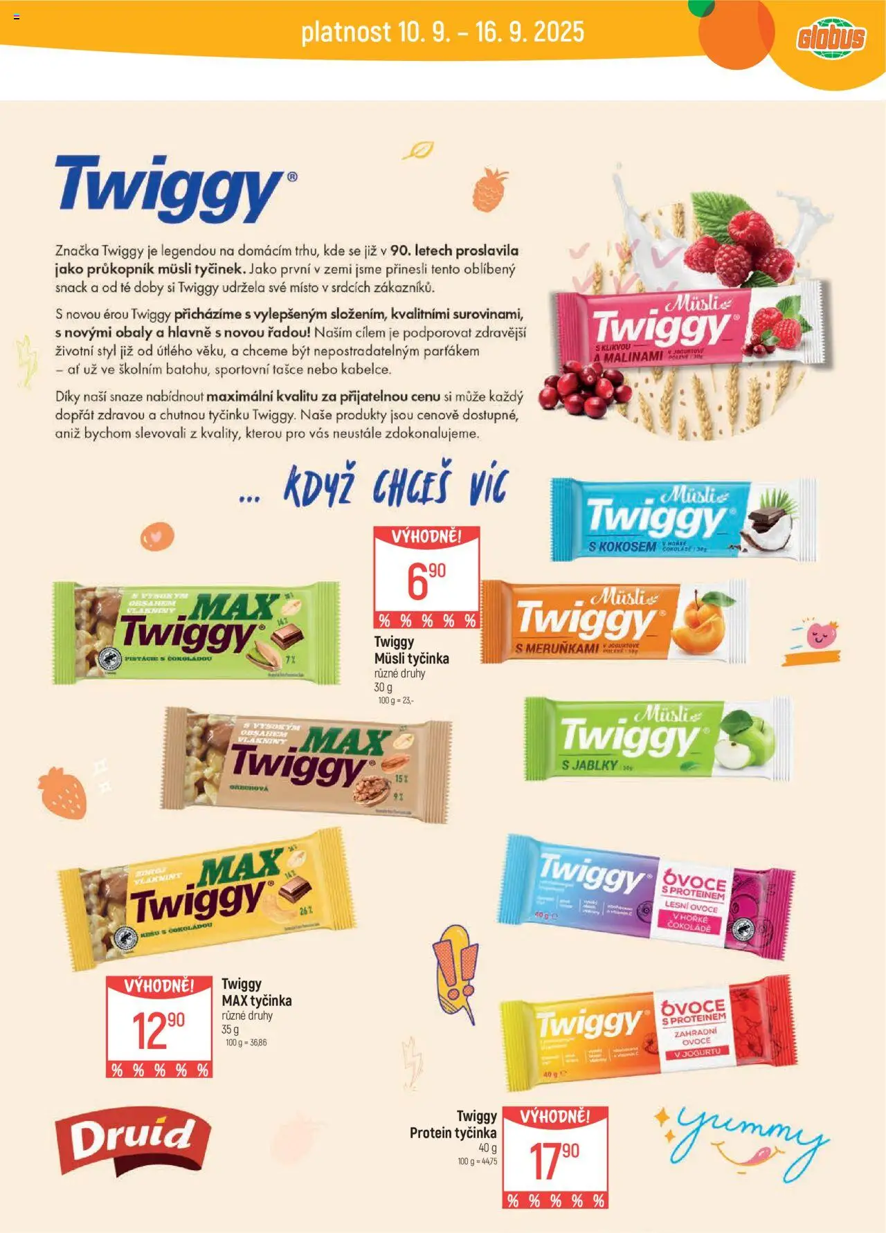Globus leták - Praha Černý Most od 10.09.2025 | Strana: 18 | Produkty: Ovoce, Globus, Pistácie, Protein