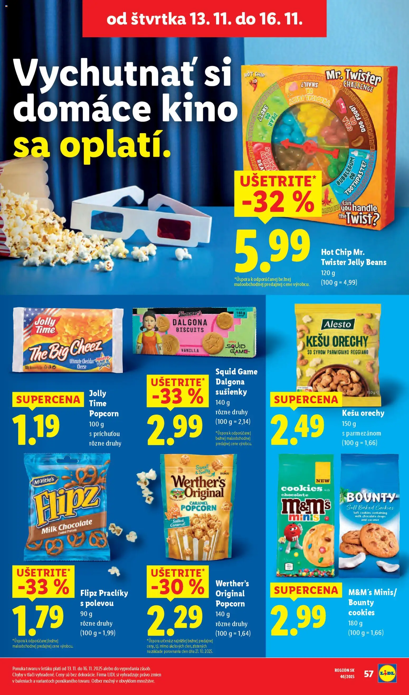 Nové Lidl akcie – leták je platný od 10.11.2025 | Strana: 80 | Produkty: Orechy, Kešu orechy