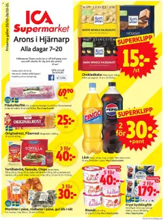 ICA Supermarket - Hjärnarp - Förhandsvisning av reklamblad från butik ICA Supermarket aktuell från 20.10.2025