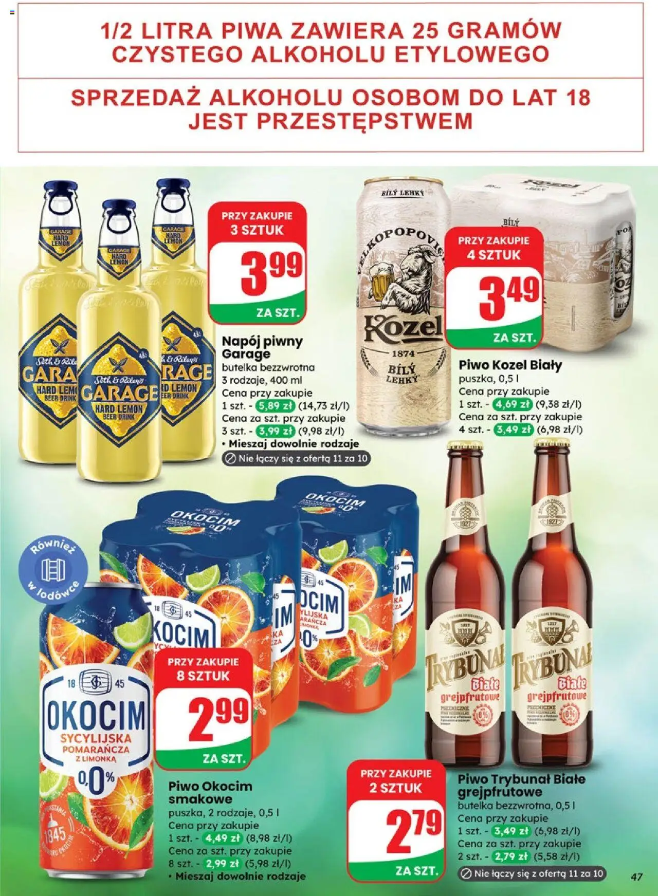 Dino Gazetka od 15.10.2025 | Strona: 47 | Produkty: Limonka, Piwo, Piwo kozel