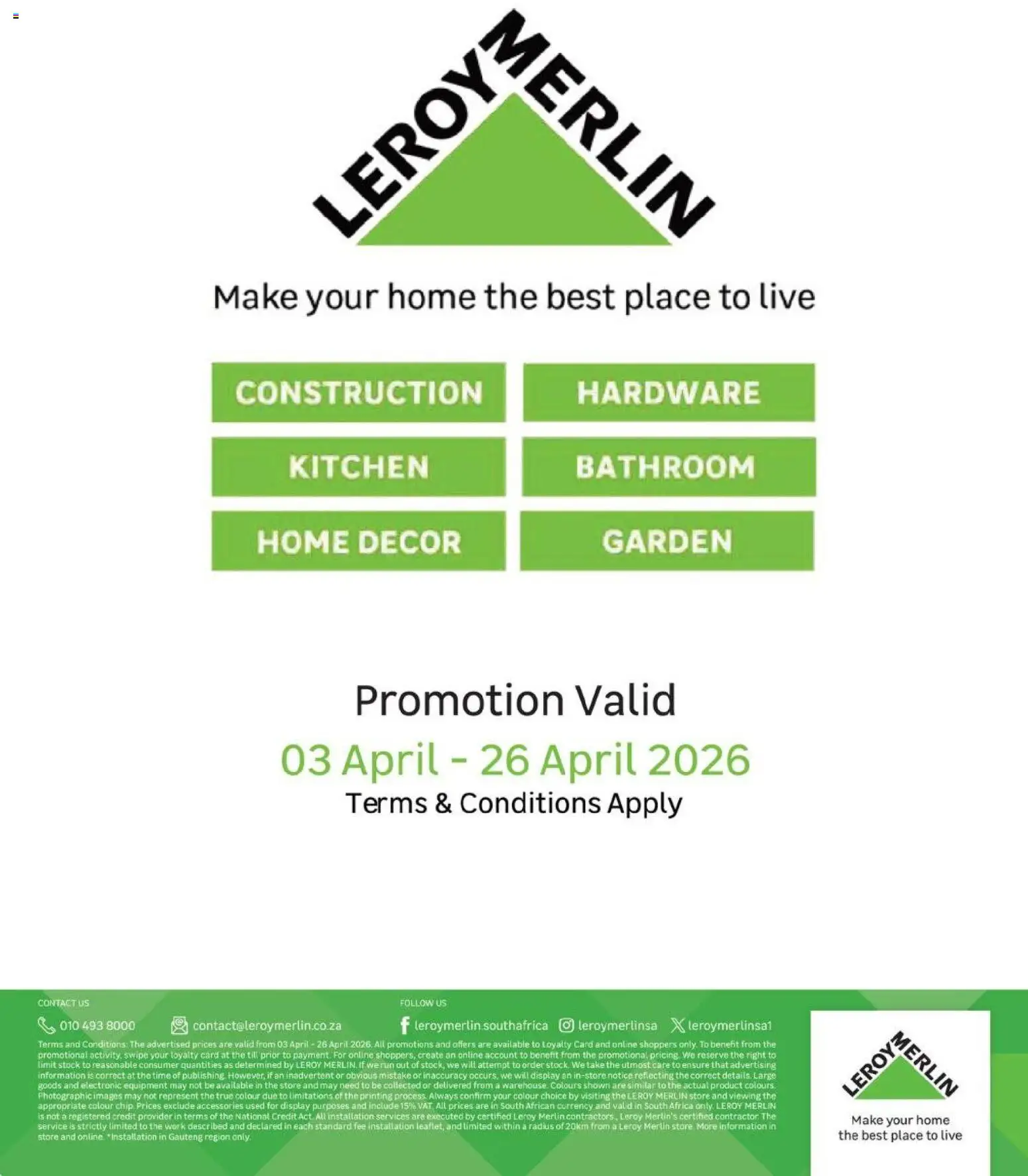 New Leroy Merlin catalogue – valid from 03.04.2026 | Page: 18 | Products: Stock