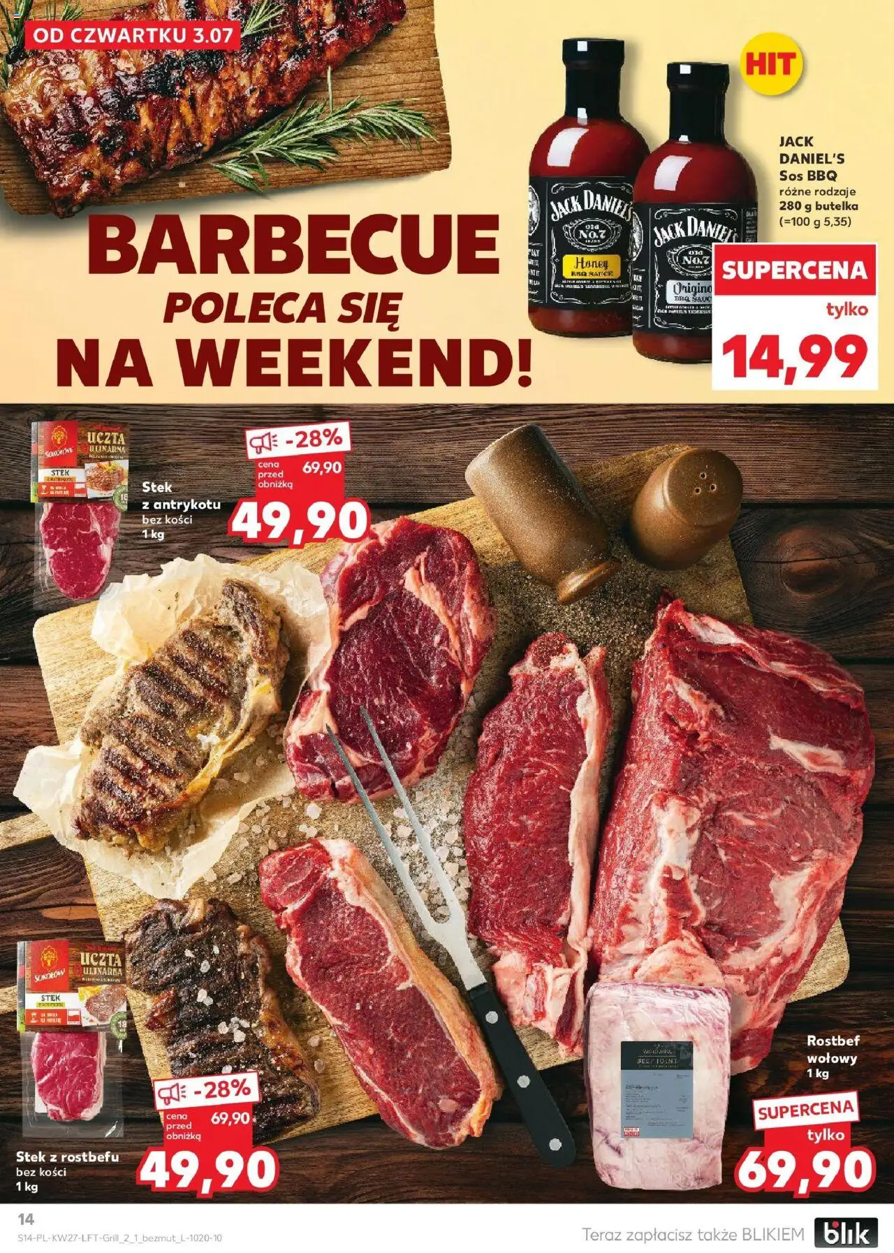 Kaufland gazetka od 03.07.2025 | Strona: 14 | Produkty: Jack Daniel's, Sos