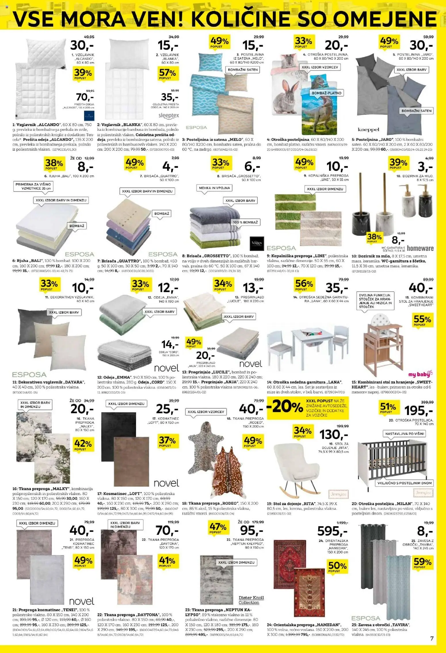 Novi XXXL Lesnina katalog ponudbe – veljaven od 29.12.2025 | Stran: 7 | Izdelki: Prevleka, Odeja, Rjuha, Preproga