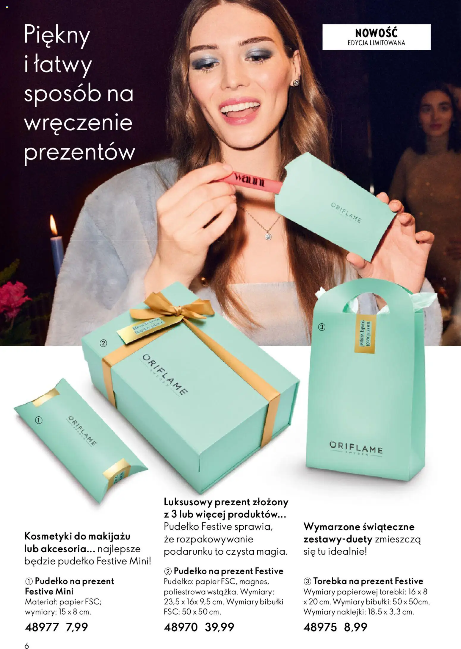 Oriflame Katalog 17 2025 od 03.12.2025 | Strona: 6 | Produkty: Torebka, Kosmetyki, Naklejki, Torebki