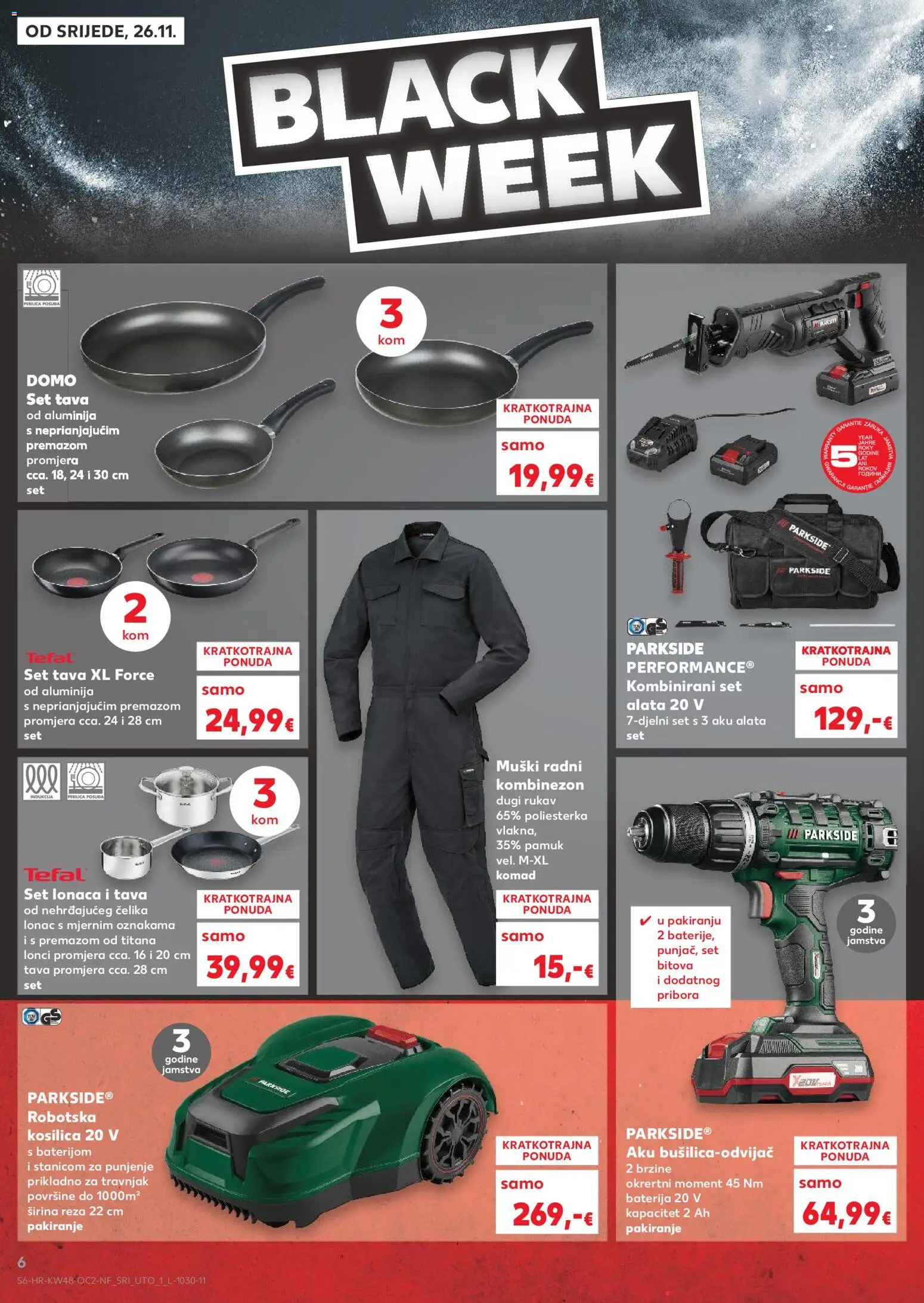 Kaufland katalog | vrijedi od 26.11.2025 | Stranica: 6 | Proizvodi: Perilica posuđa, Kombinezon, Tava, Lonac