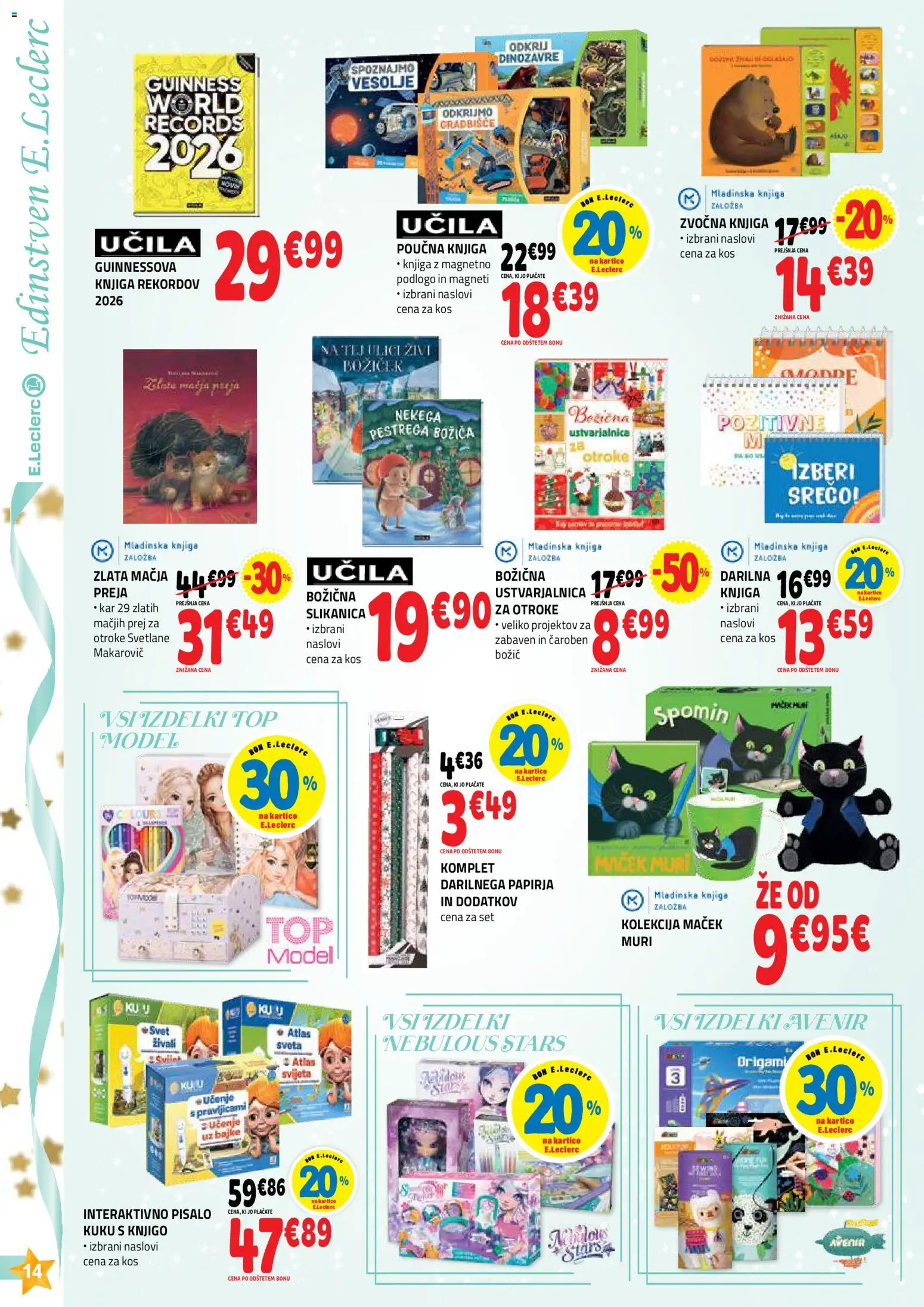 Novi E.leclerc katalog ponudbe – veljaven od 26.11.2025 | Stran: 14 | Izdelki: Kos, Knjiga