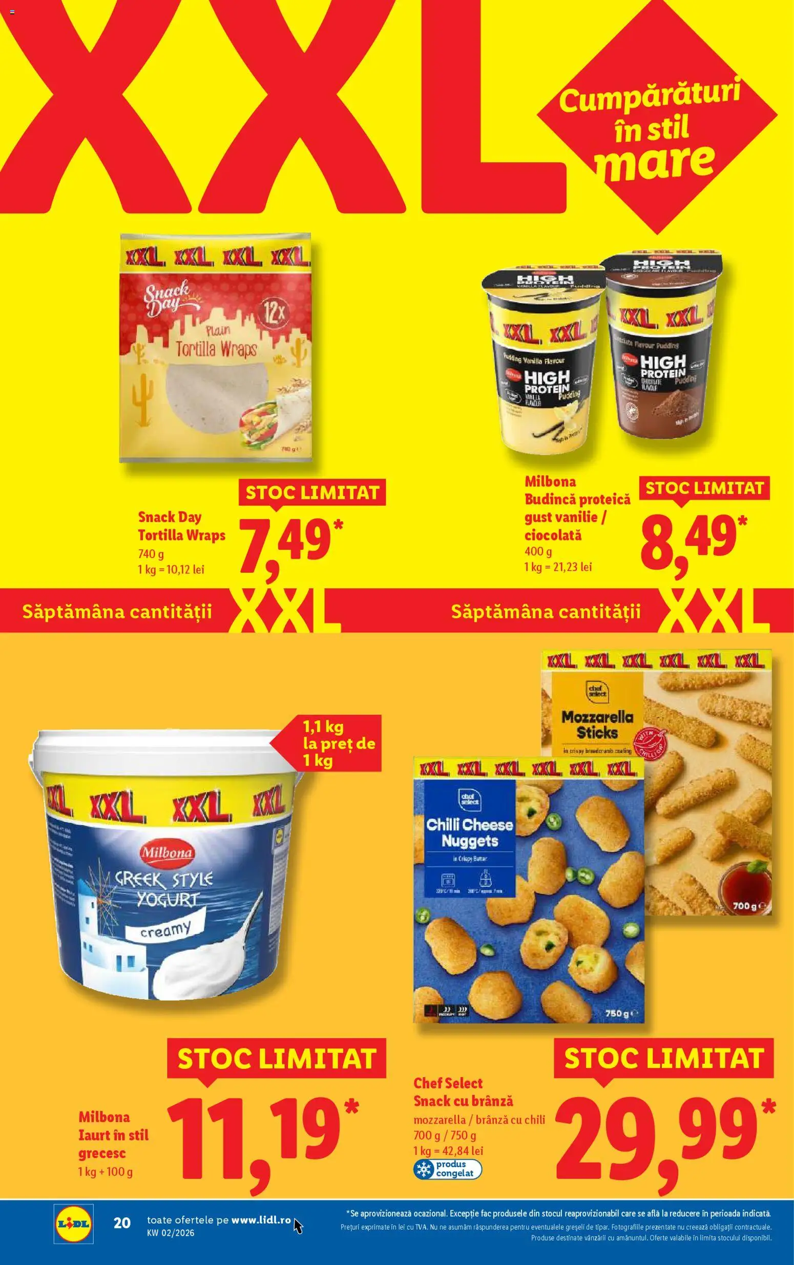 Noul catalog Lidl – valabil de la 05.01.2026 | Pagină: 20 | Produse: Delgeç, Chilli, Mozzarella, Iaurt