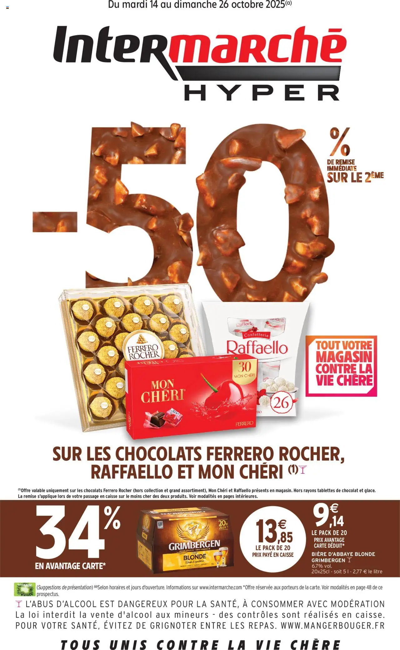 {H1} | Page: 1 | Produits: Tablettes de chocolat, Raffaello, Chocolat, Bière