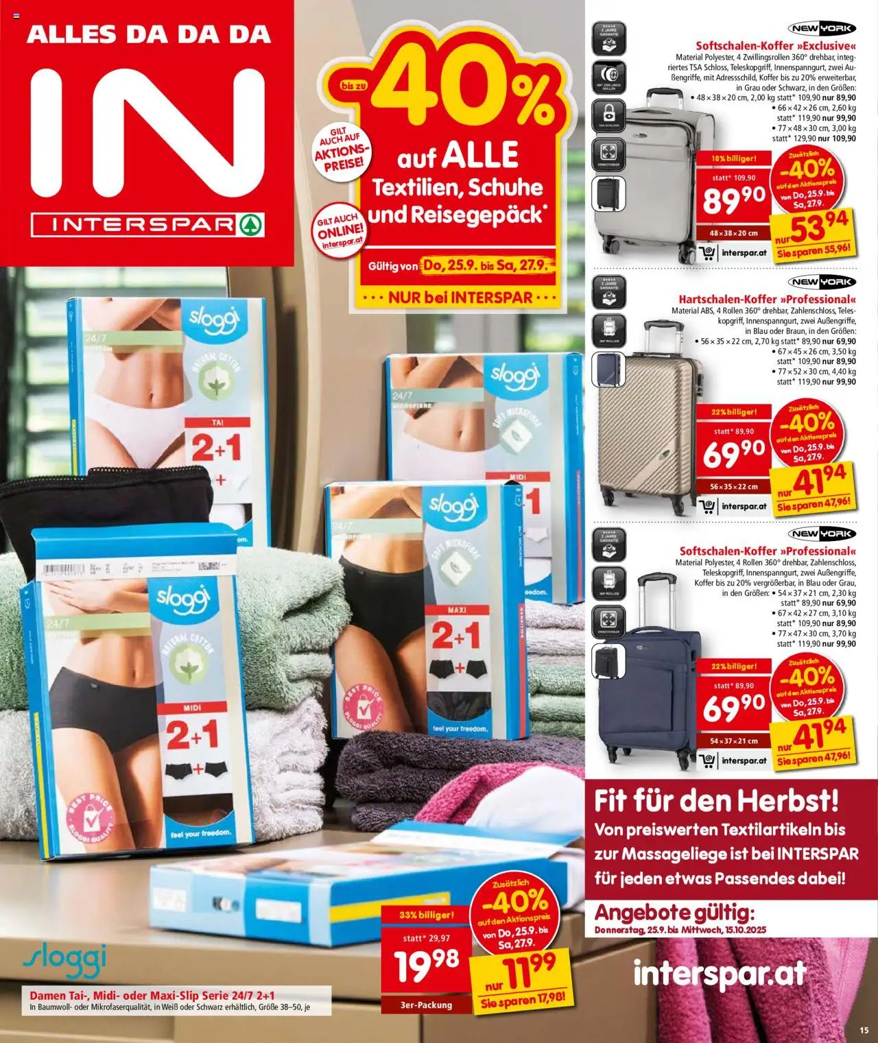 Interspar Flugblatt gültig ab 25.09.2025 | Seite: 17 | Produkte: Koffer