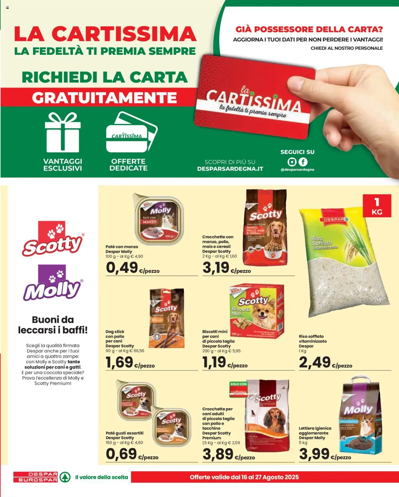 Volantino Eurospar del 16.08.2025 | Pagina: 19 | Prodotti: Paté, Pollo, Riso, Biscotti