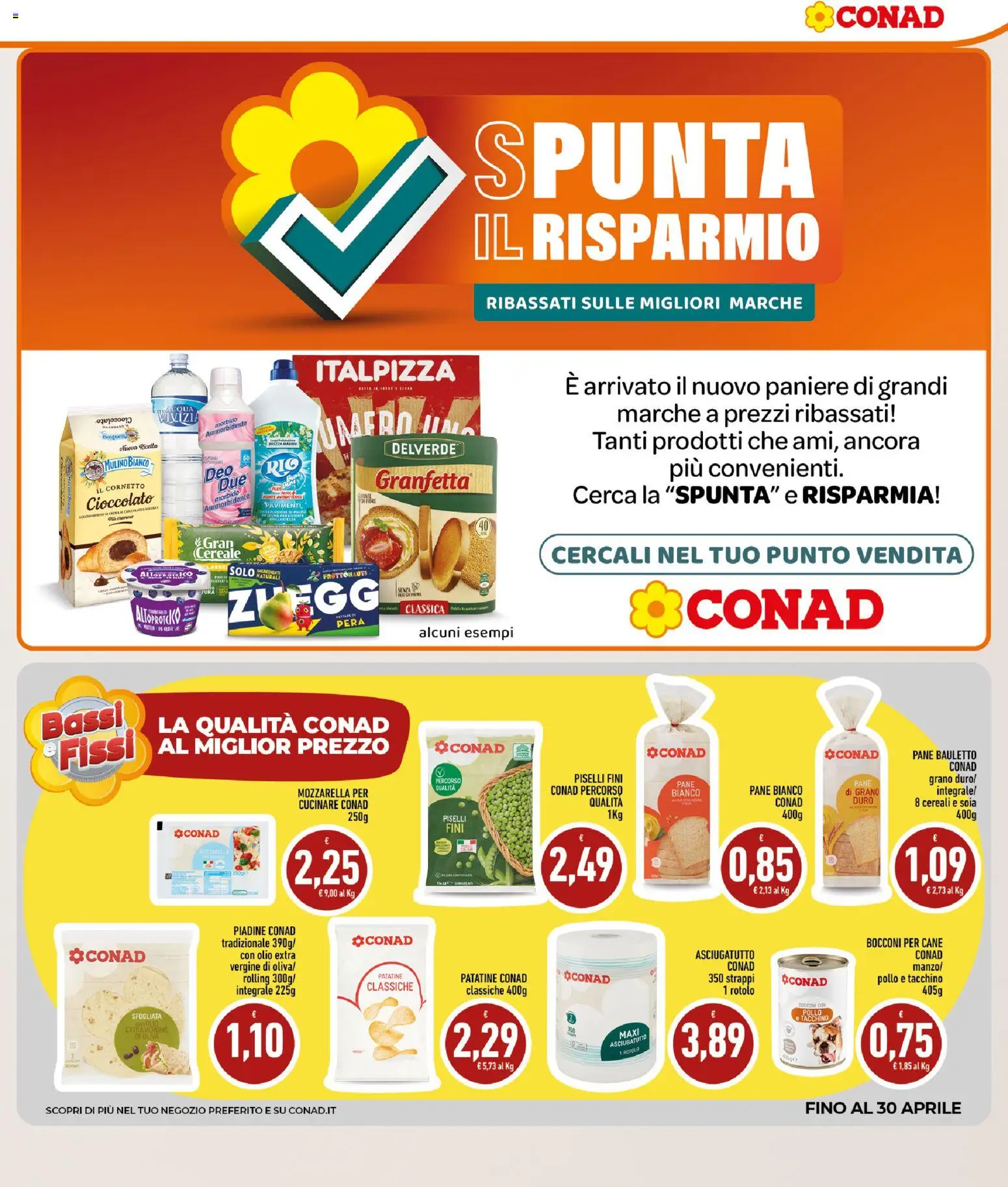 Volantino Conad del 04.03.2026 | Pagina: 5 | Prodotti: Pane, Cornetto, Patatine, Tacchino