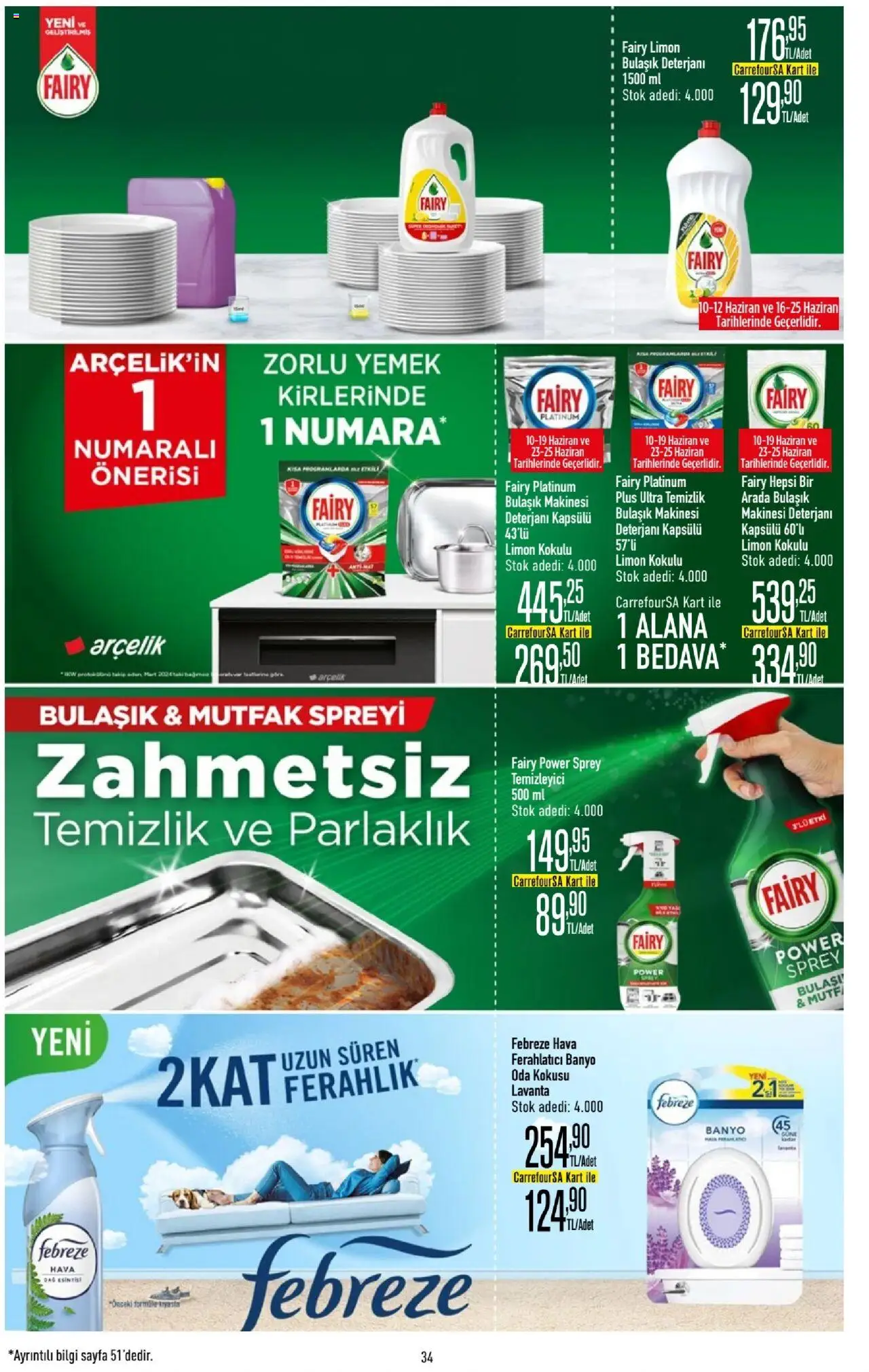 CarrefourSA Katalog - 10.06.2025 tarihinden itibaren geçerlidir | Sayfa: 34 | Ürünler: Oda kokusu, Banyo, Limon, Bulaşık makinesi