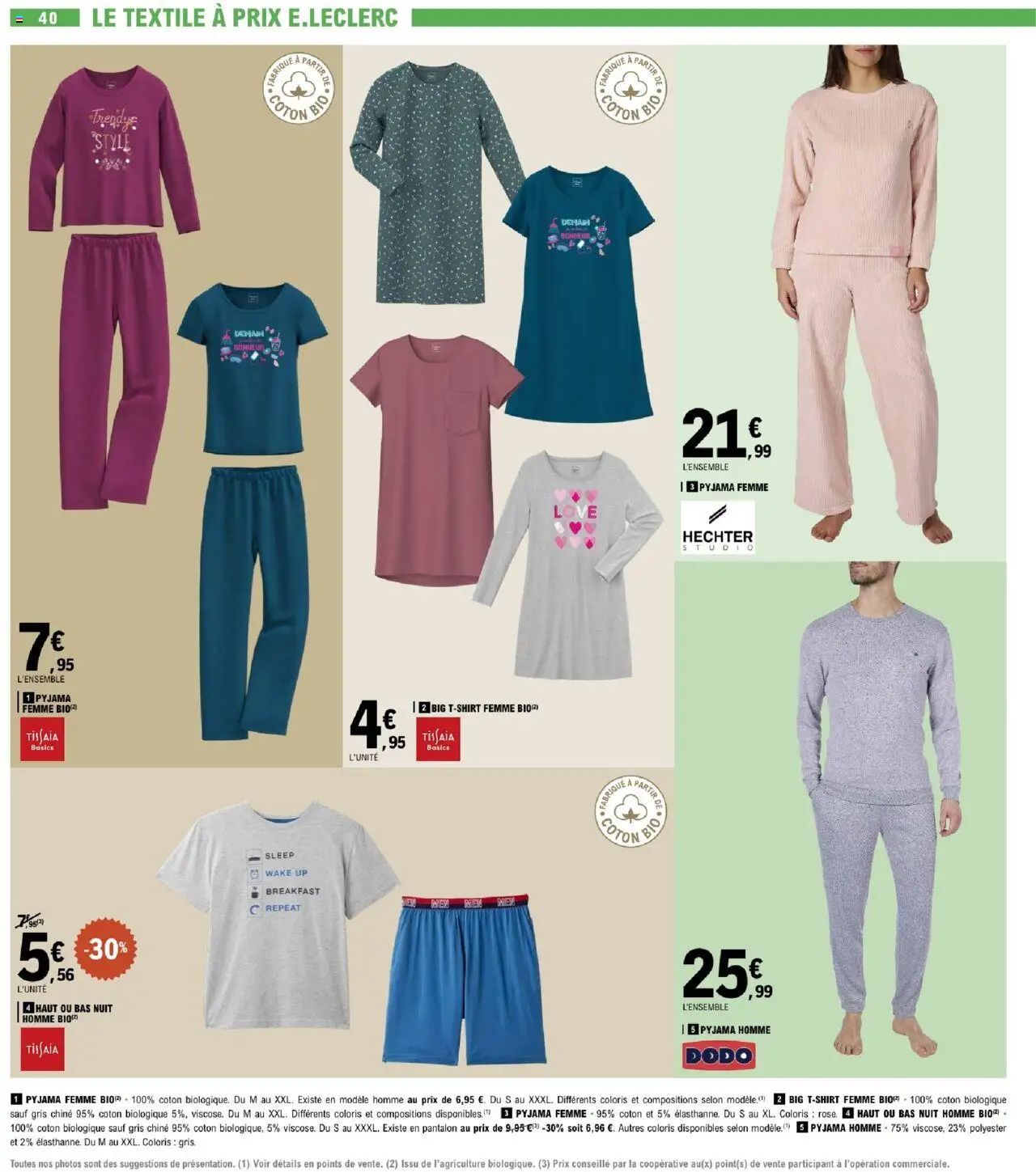  | Page: 40 | Produits: Coton, Pyjama femme, T-shirt, Pantalon