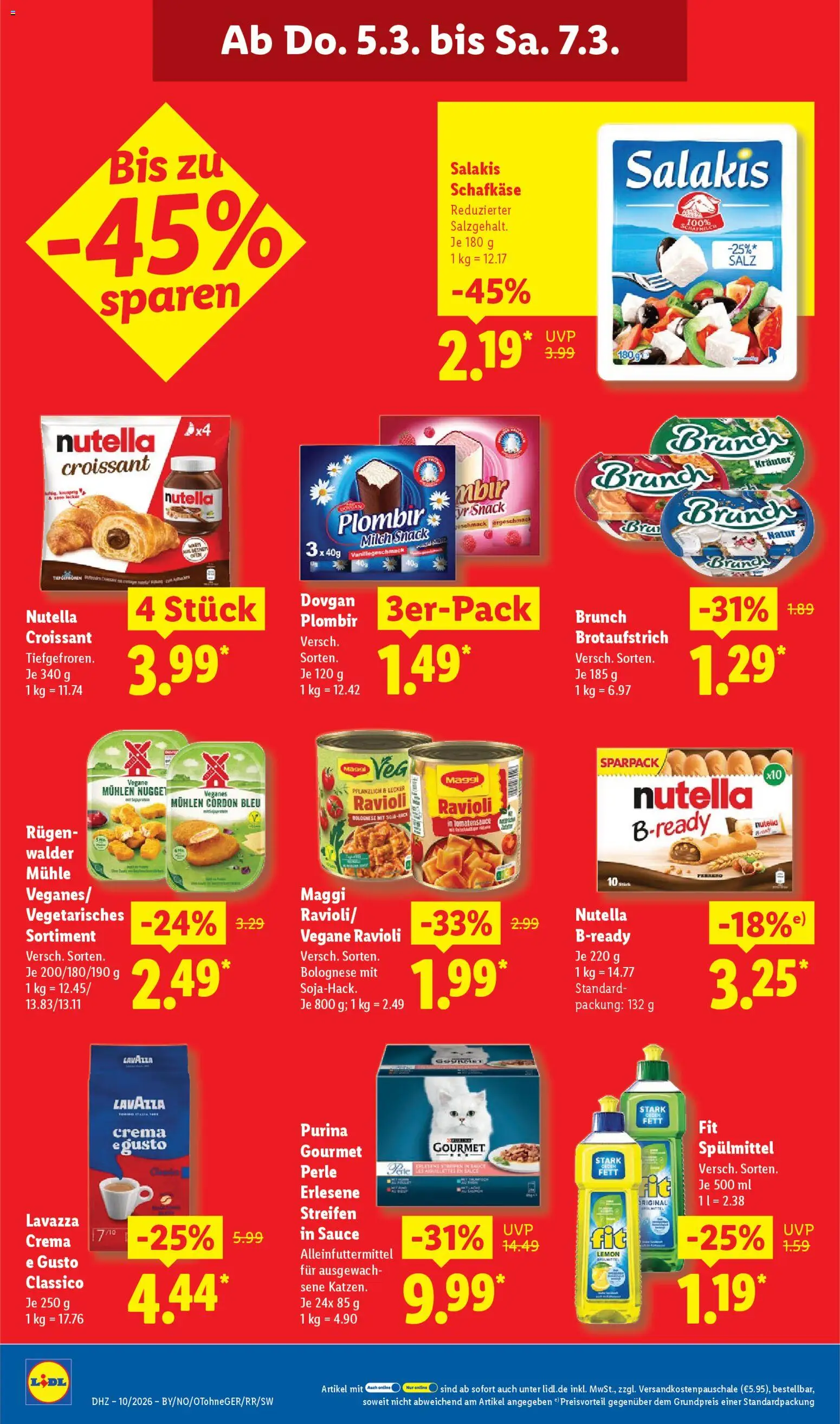 Lidl Prospekt Bestwig – gültig ab 02.03.2026 | Seite: 70 | Produkte: Lavazza, Milch, Nutella, Salakis