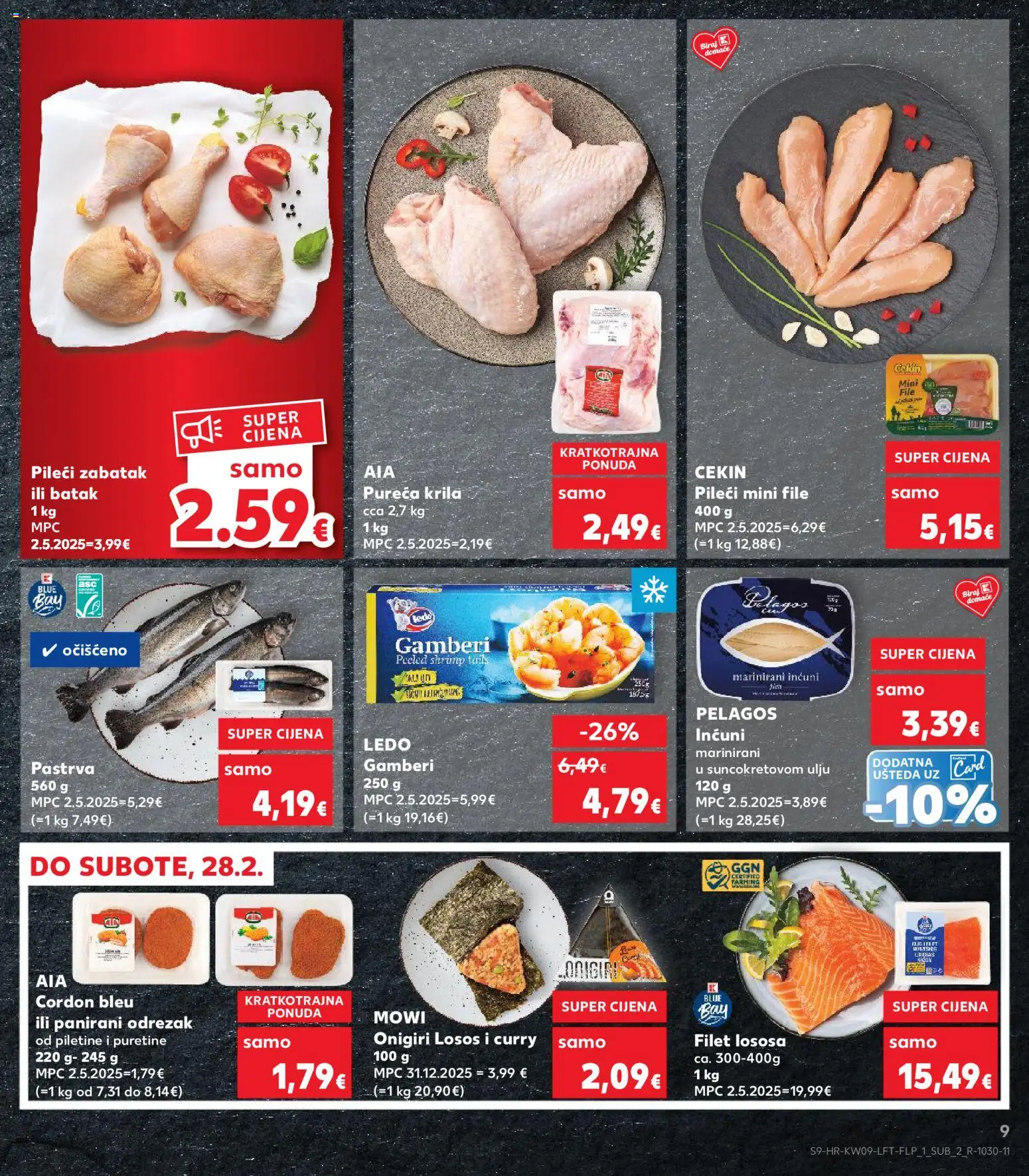 Kaufland HR akciós ujság - amely érvényes a következő dátumtól: 25.02.2026 | Oldal: 9 | Termékek: Cordon bleu