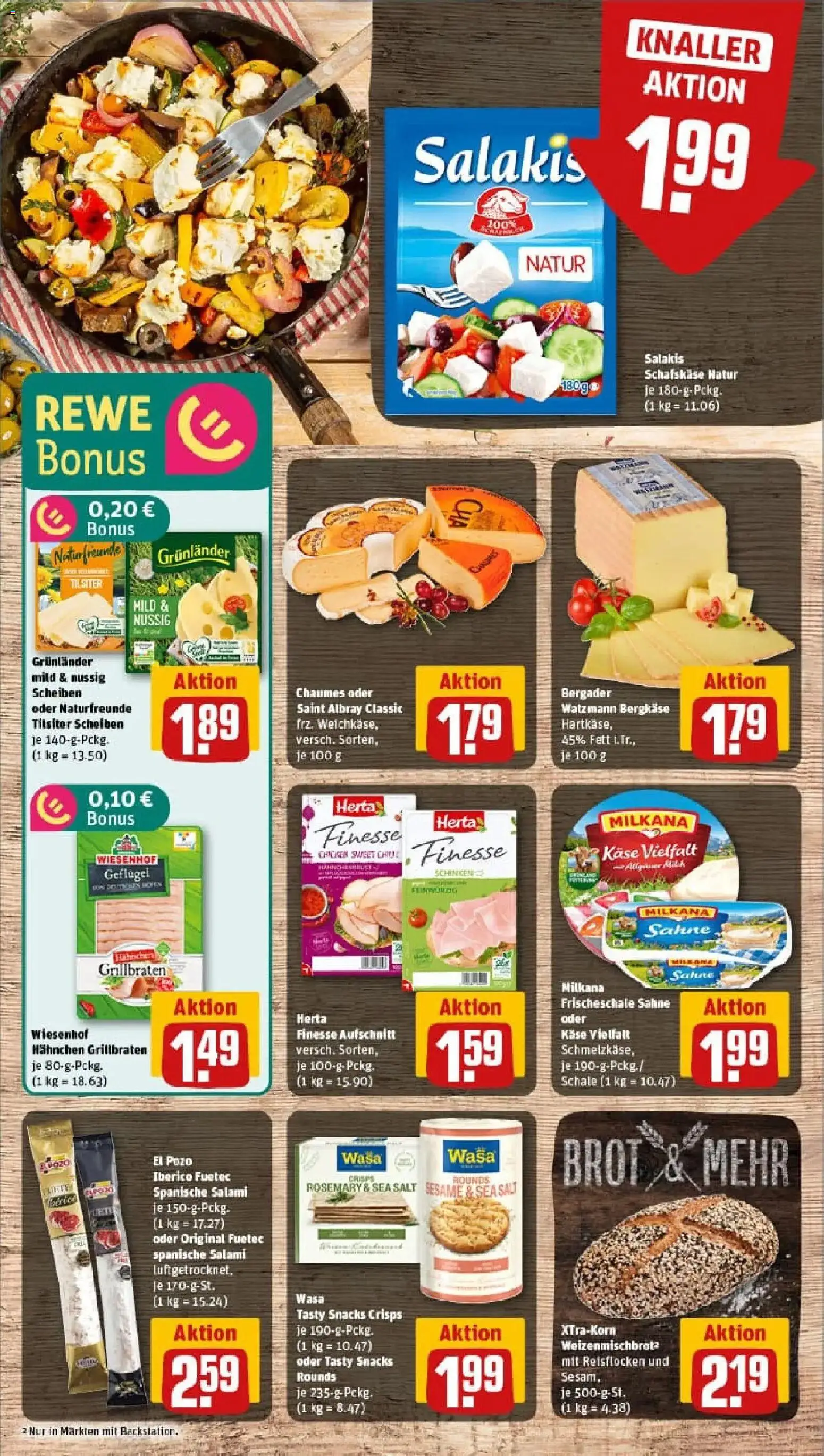 Rewe prospekt Berlin / Friedenau	 – gültig ab 26.01.2026 | Seite: 9 | Produkte: Milkana, Grunlander, Brot, Schafskase