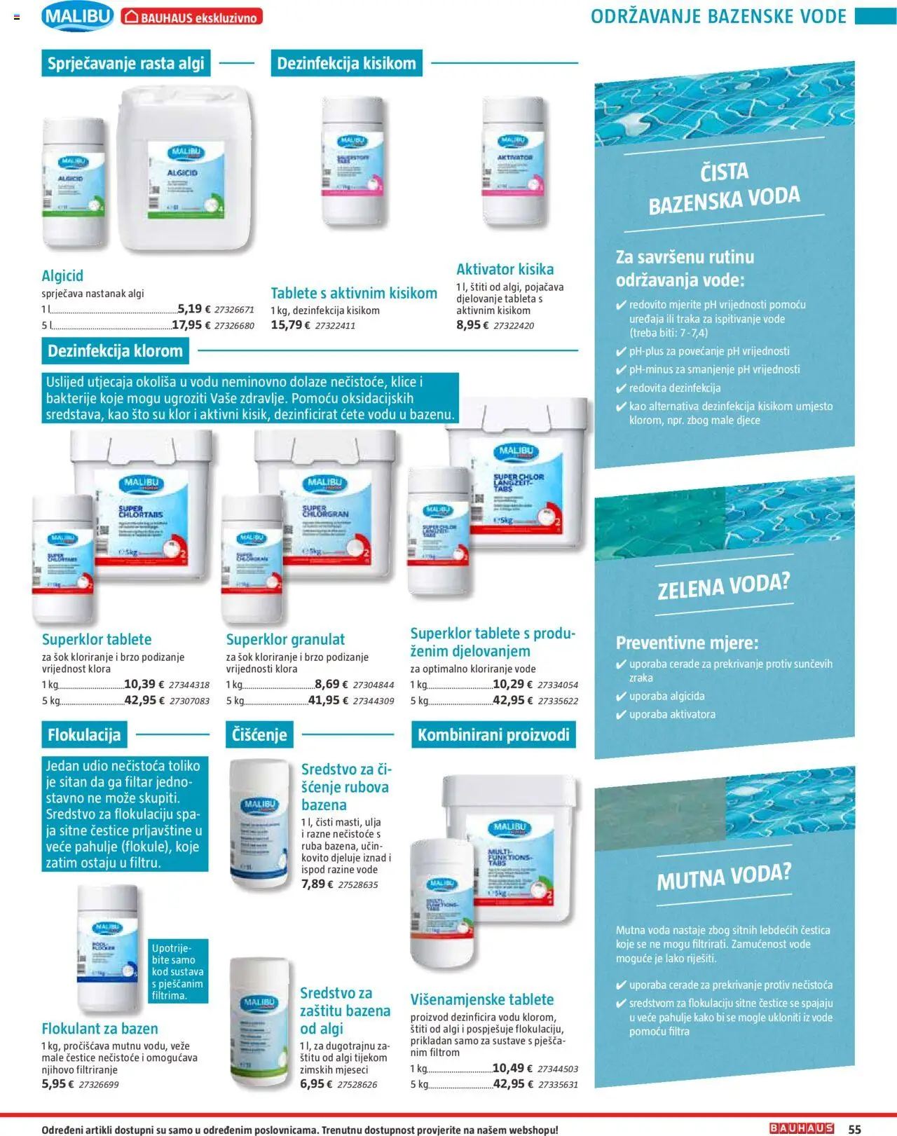 Bauhaus katalog | vrijedi od 06.10.2025 | Stranica: 55 | Proizvodi: Bazen, Sok, Voda, Tableta