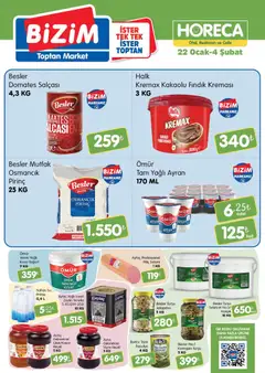 22.01.2026 tarihinden itibaren geçerli olan Bizim Toptan kataloğu önizlemesi
