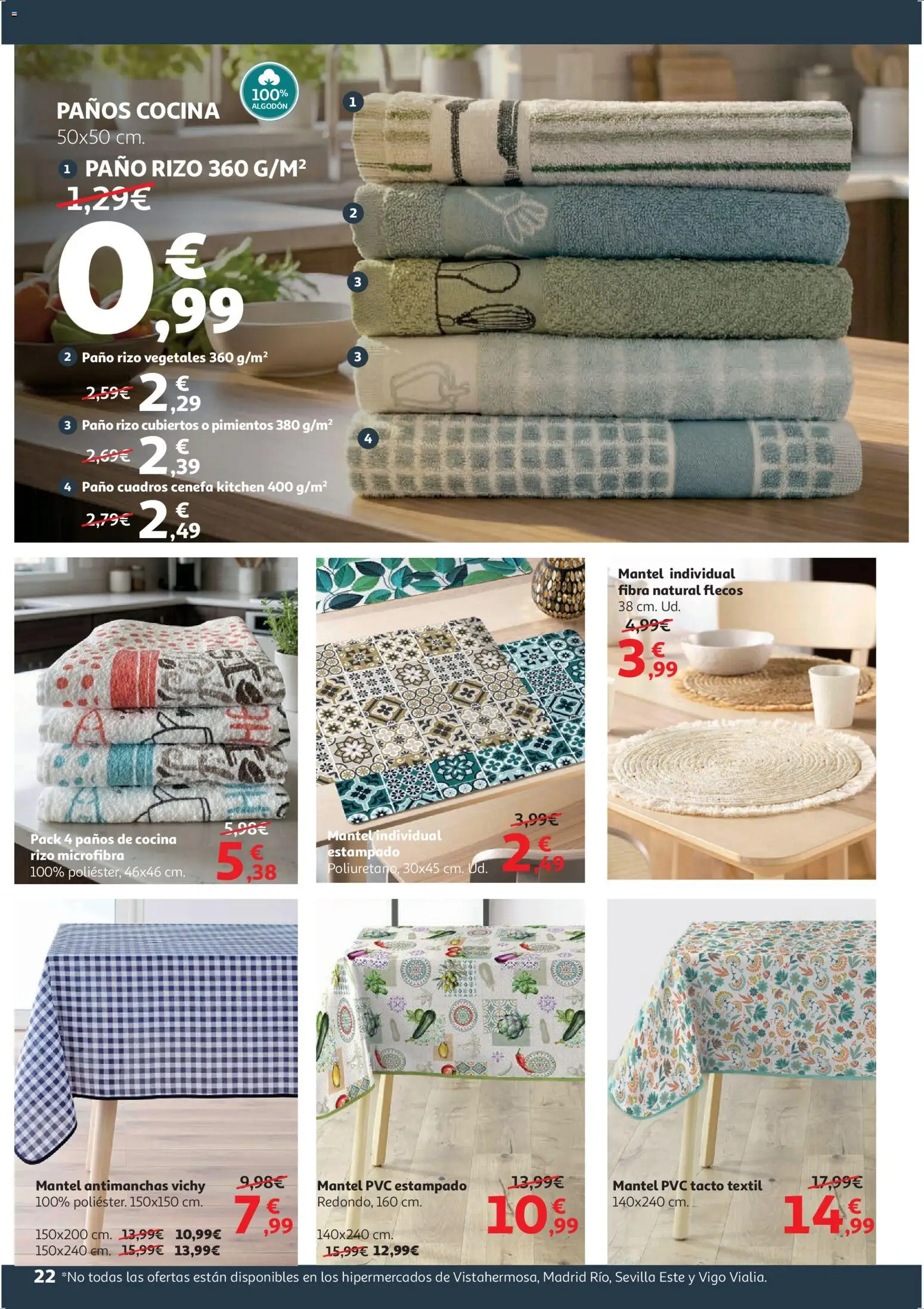 Alcampo - HG Cat │ válido desde el 09.01.2026 | Página: 22 | Productos: Mantel, Cocina