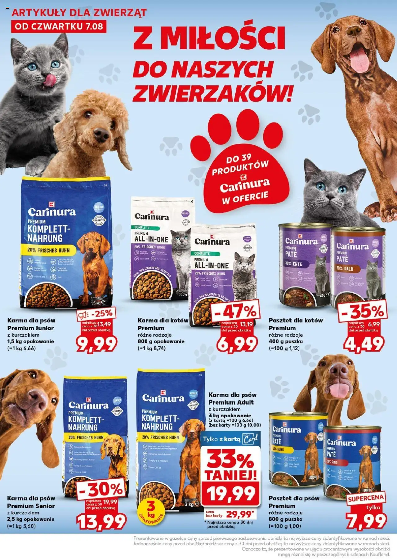 Kaufland gazetka - Super Sobota od 09.08.2025 | Strona: 34 | Produkty: Karta, Karma dla kotów, Karma dla psów