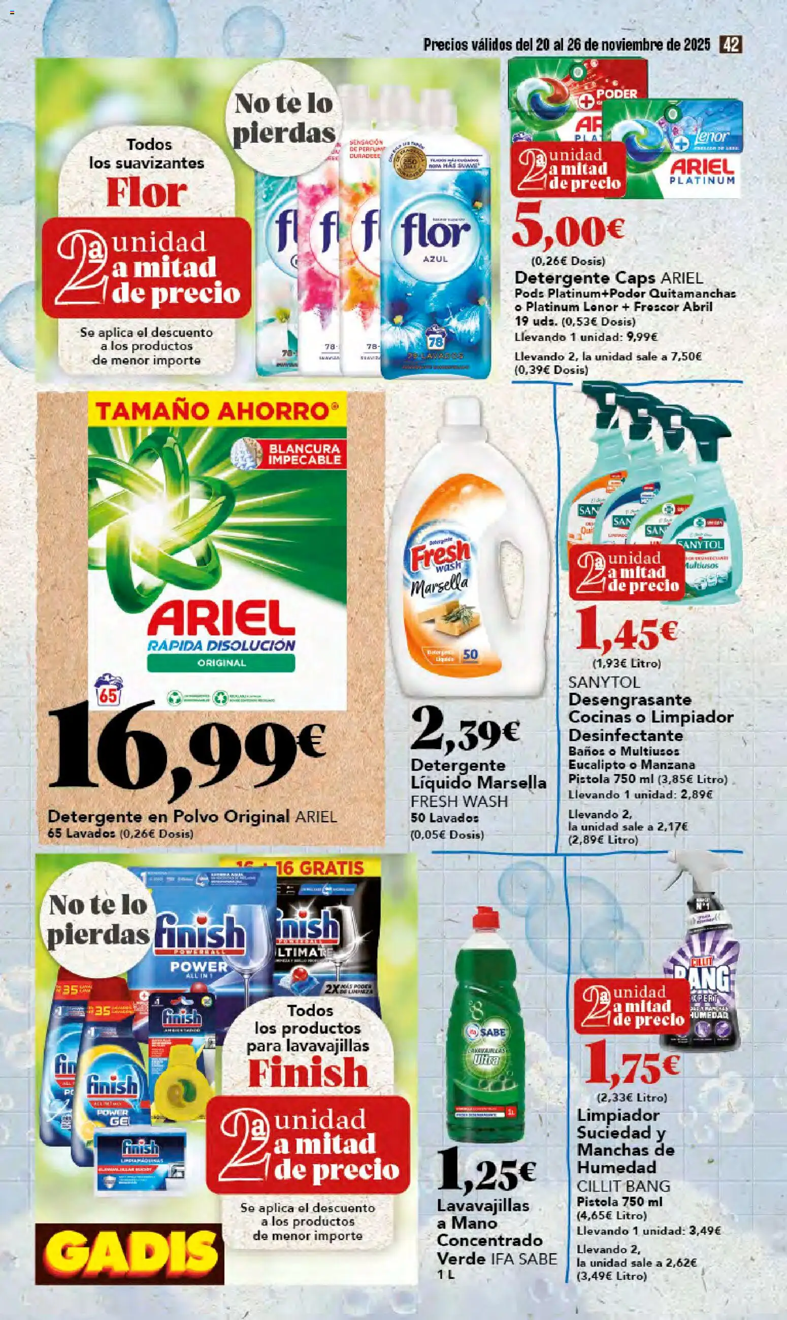 Gadis - Black Friday │ válido desde el 20.11.2025 | Página: 42 | Productos: Perfume, Manzana, Té, Lavavajillas