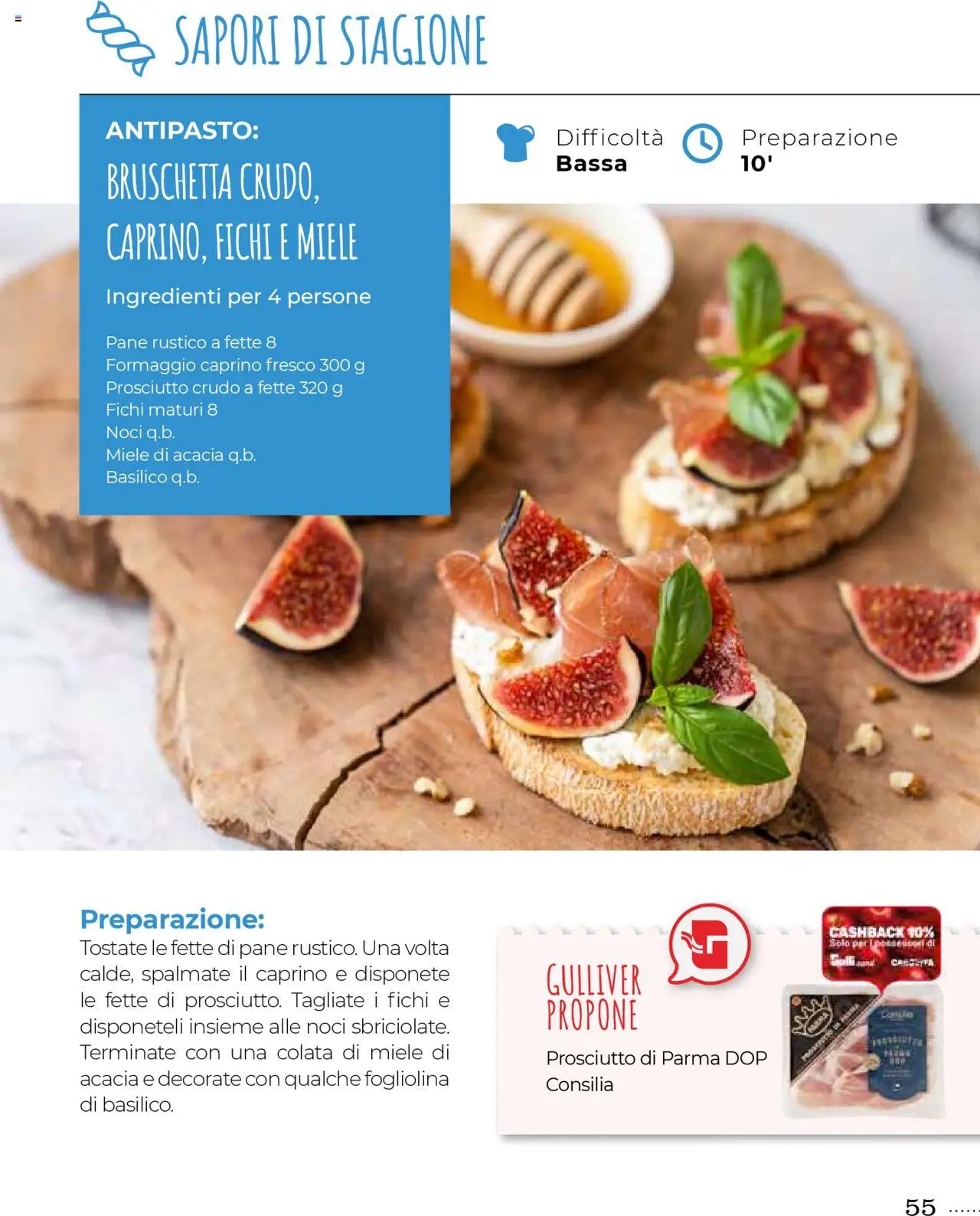 Volantino Gulliver del 01.09.2025 | Pagina: 55 | Prodotti: Prosciutto di Parma, Pane, Formaggio, Noci