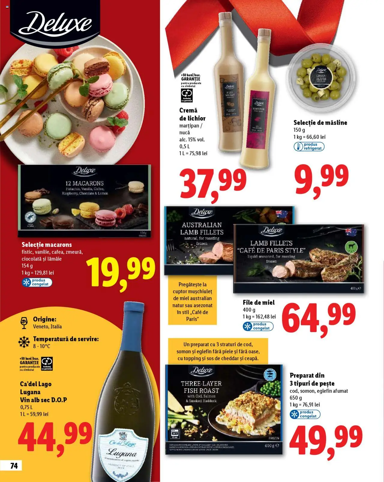 Noul catalog Lidl – valabil de la 23.10.2025 | Pagină: 74 | Produse: Delgeç, Zmeură, Macarons, Sos