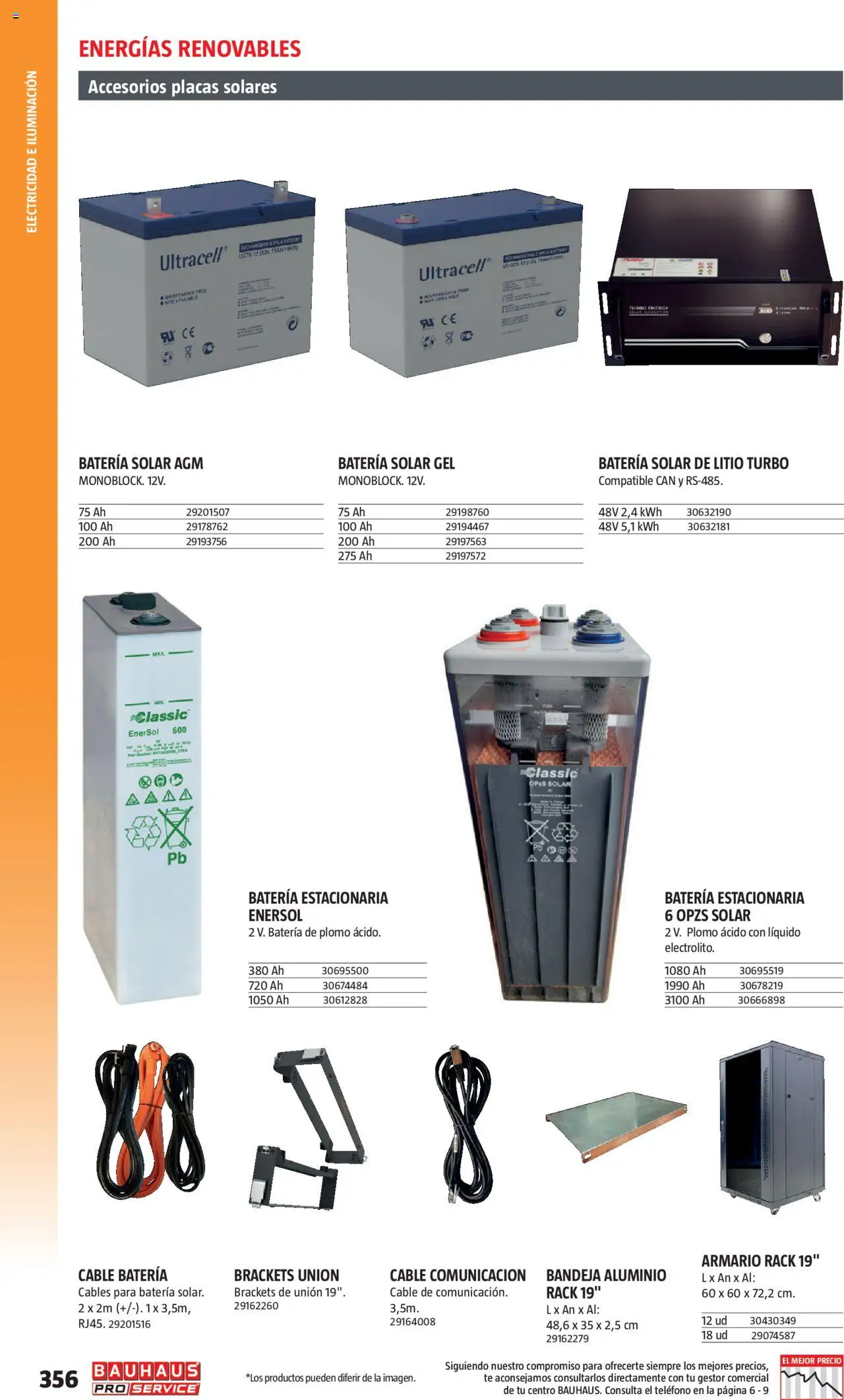 Bauhaus - ProService  │ válido desde el 24.02.2025 | Página: 356 | Productos: Té, Cable, Bandeja, Batería