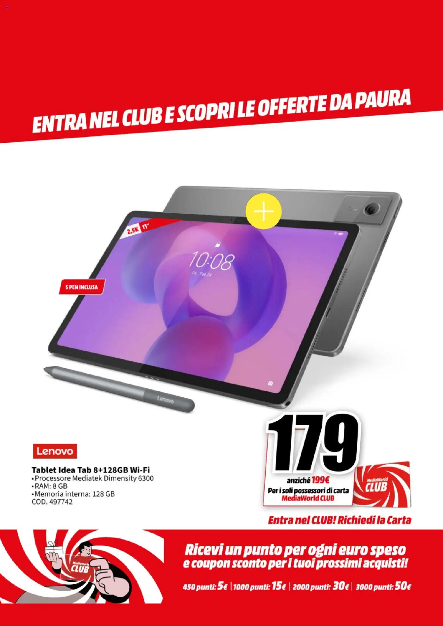 Volantino Media World del 27.10.2025 | Pagina: 24 | Prodotti: Tablet