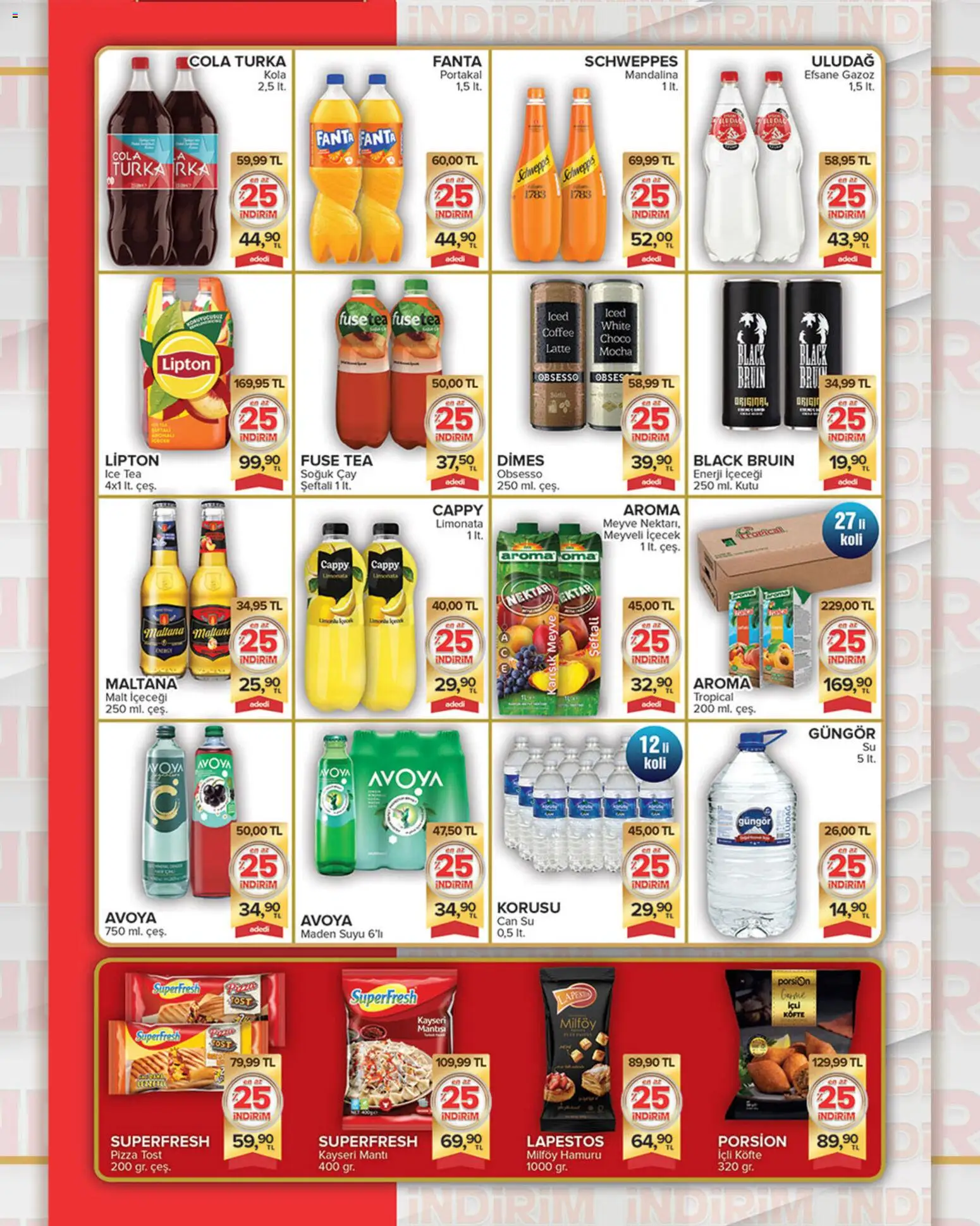 Seyhanlar Market Katalog - 25.11.2025 tarihinden itibaren geçerlidir | Sayfa: 5 | Ürünler: Pizza, Su, Meyve, Maden suyu