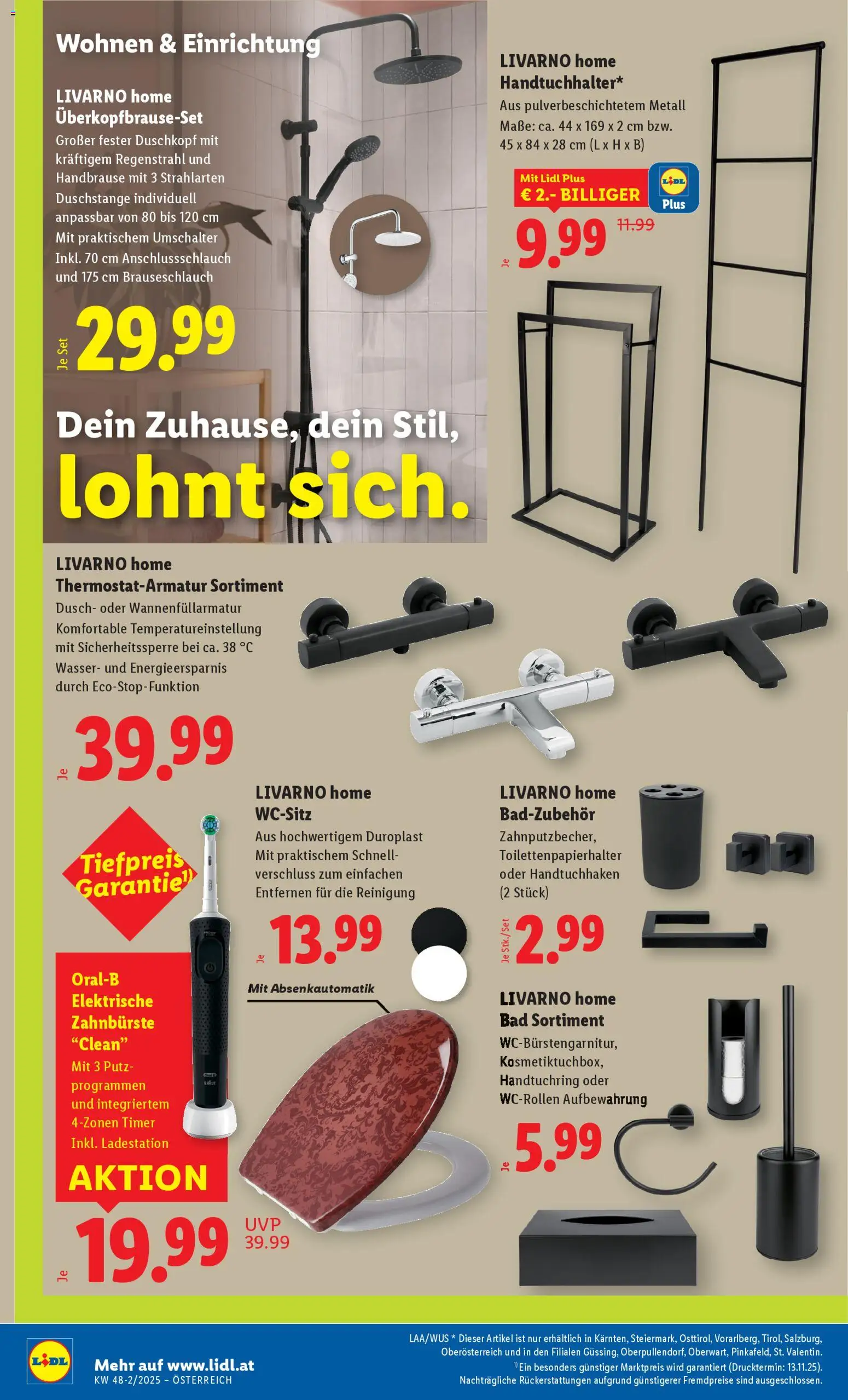 Lidl Flugblatt - Oberpullendorf, Güssing, Oberwart gültig ab 27.11.2025 | Seite: 22 | Produkte: Wasser, Bad, Zahnbürste