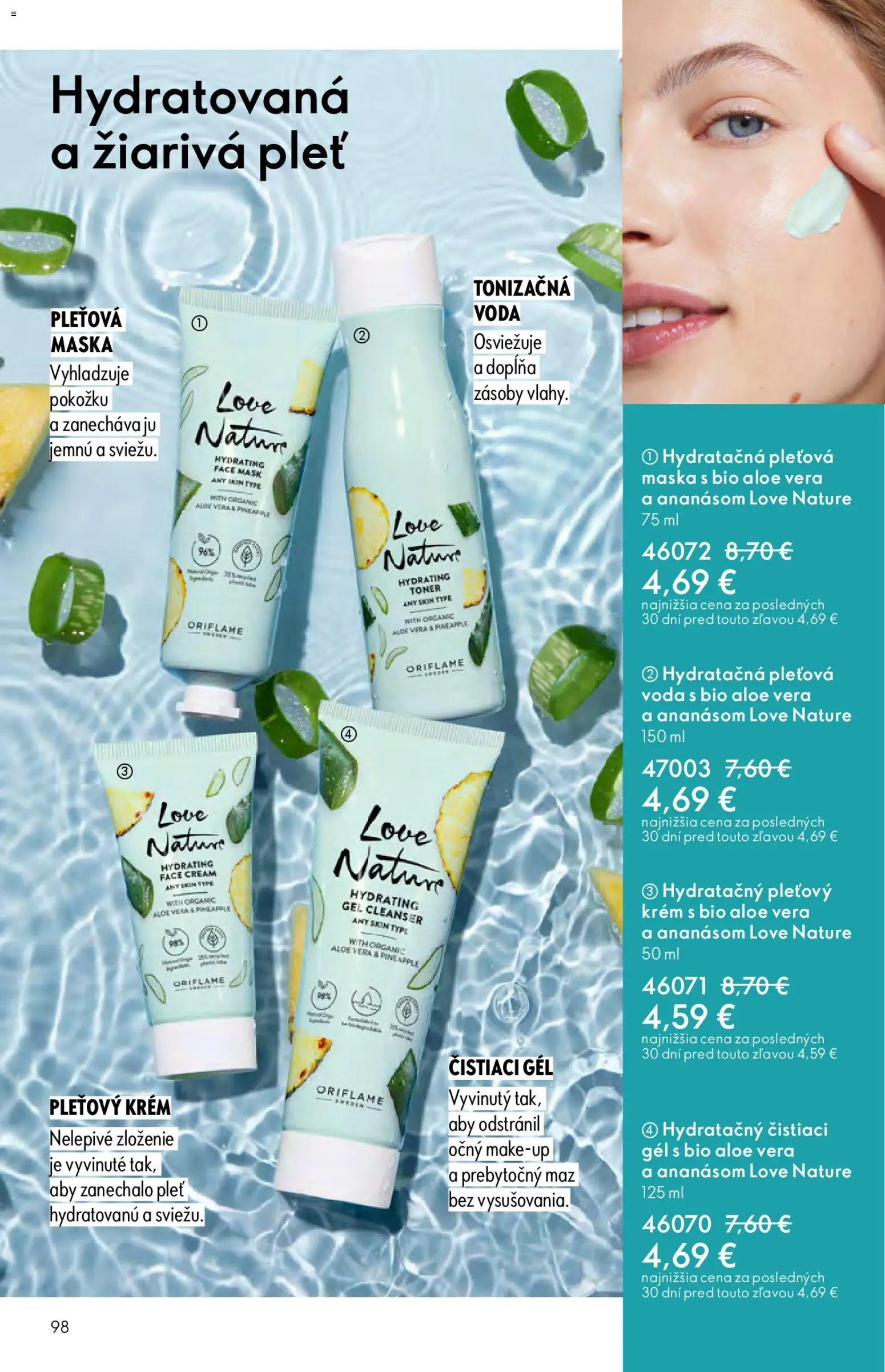 Nové Oriflame akcie – leták je platný od 04.03.2026 | Strana: 98 | Produkty: Maska, Krém, Voda, Toner