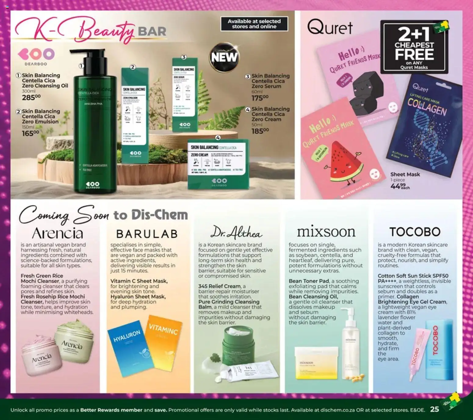 New Dis-Chem catalogue – valid from 19.02.2026 | Page: 25 | Products: Serum, Oil, Cream, Water