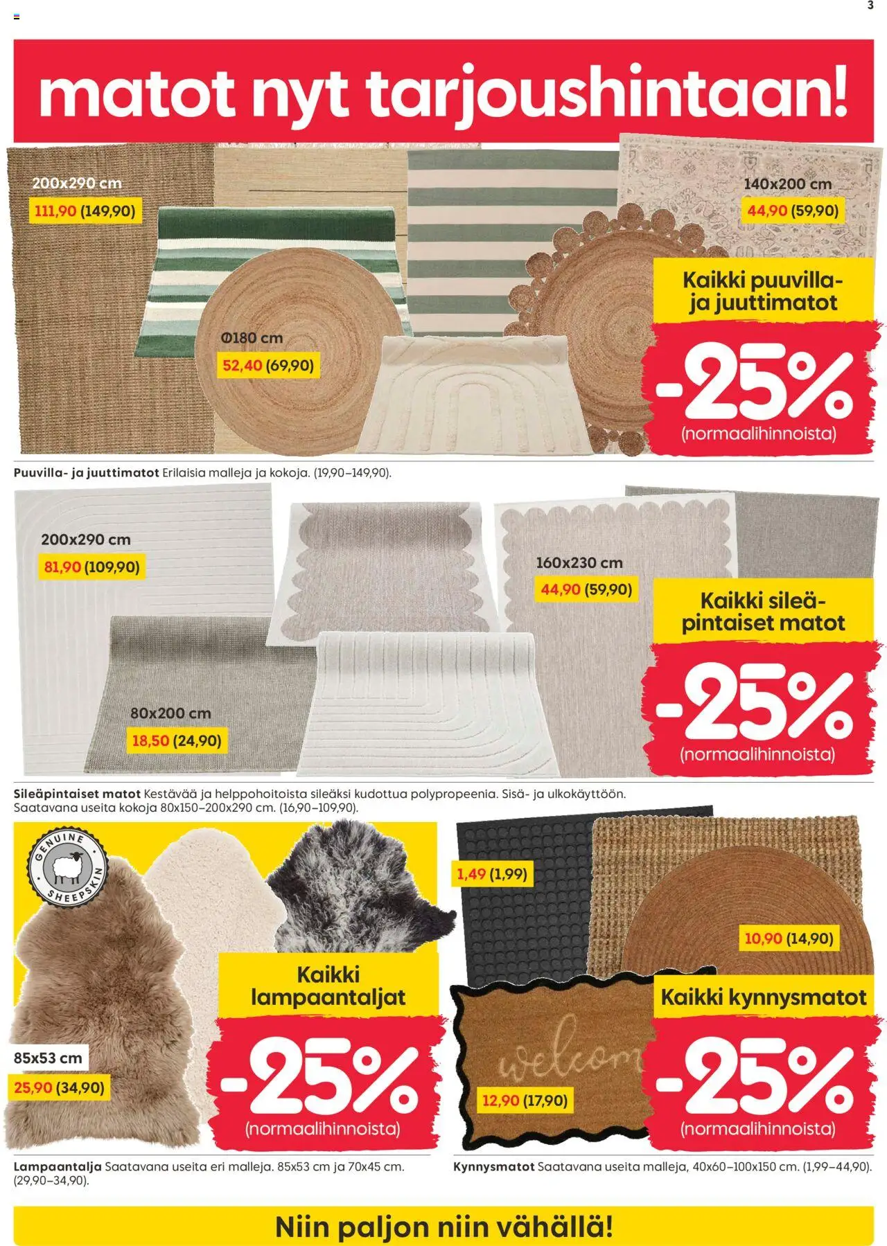 Rusta tarjoukset – voimassa 13.10.2025 alkaen | Sivu: 3 | Tuotteet: Matot